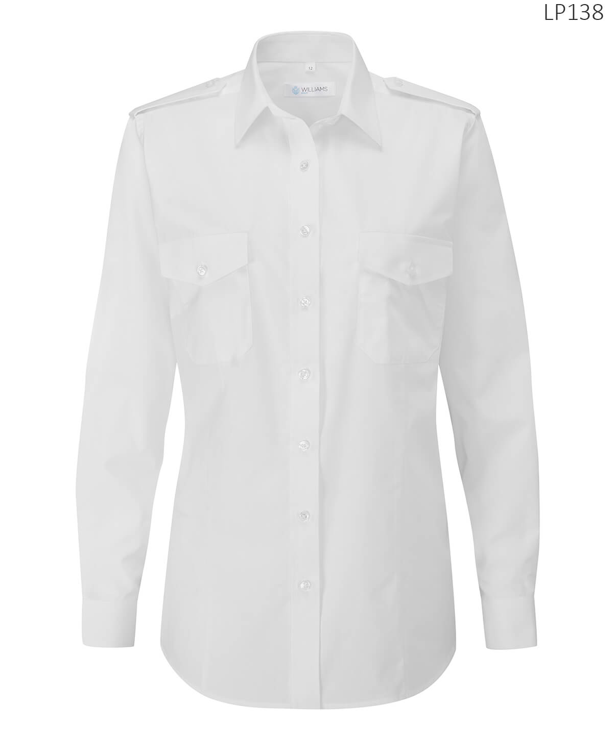 Ladies Pilot Long Sleeved Shirt - White