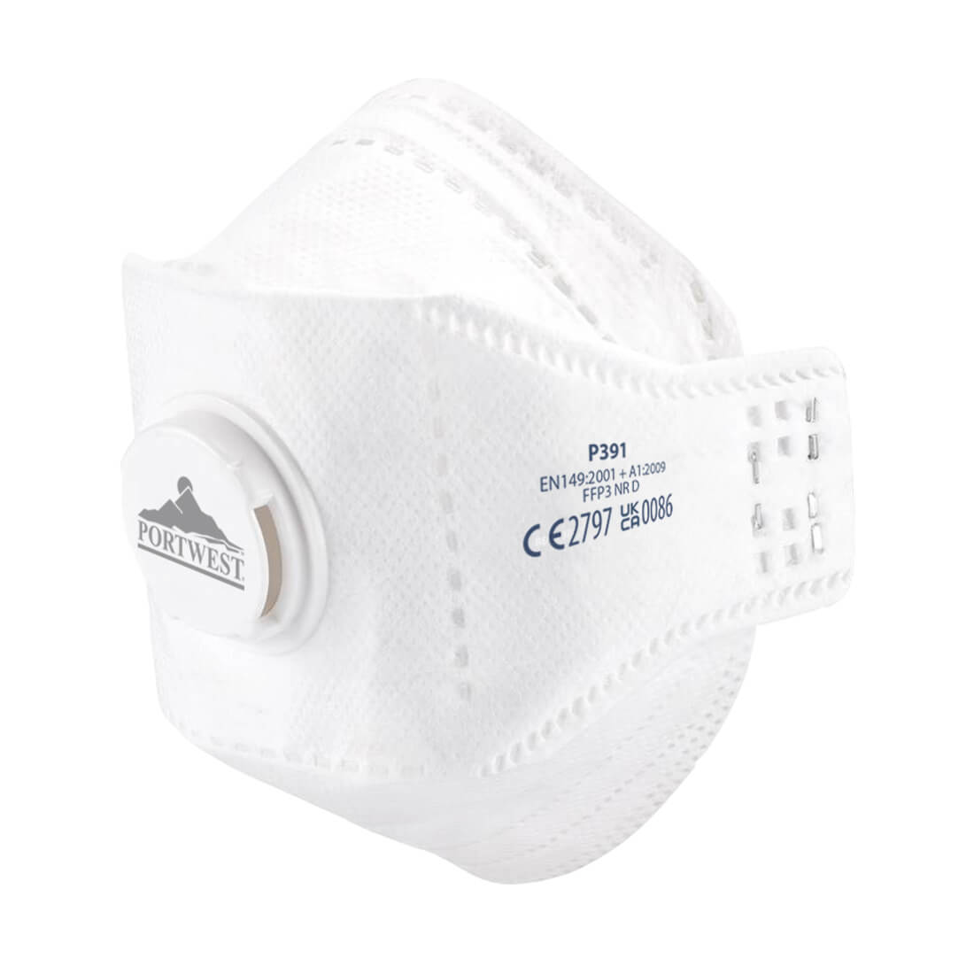 EAGLE FFP3 Valved Dolomite Fold Flat Respirator - White