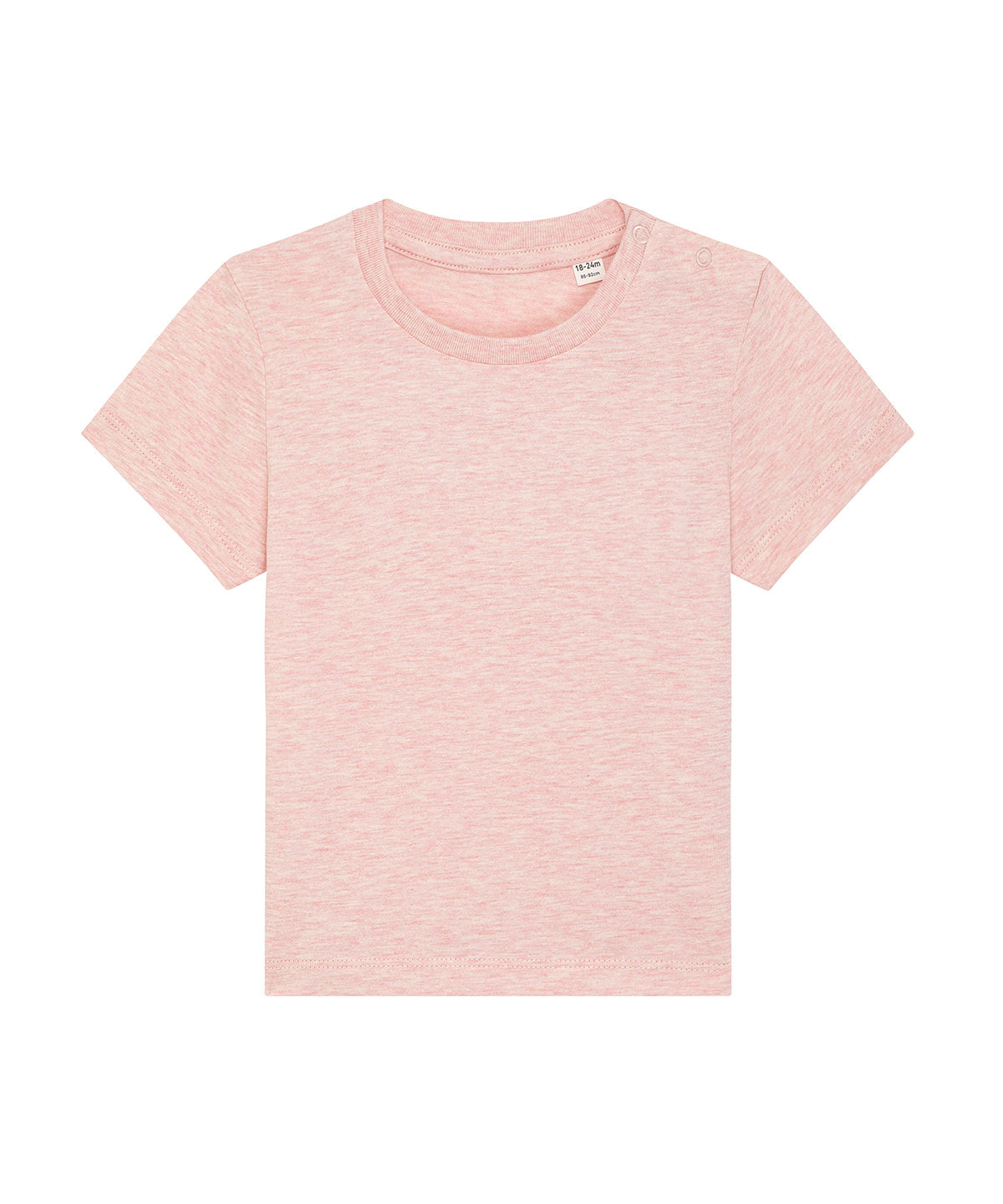 Baby Creator iconic babies' t-shirt (STTB918) - Cream Heather Pink
