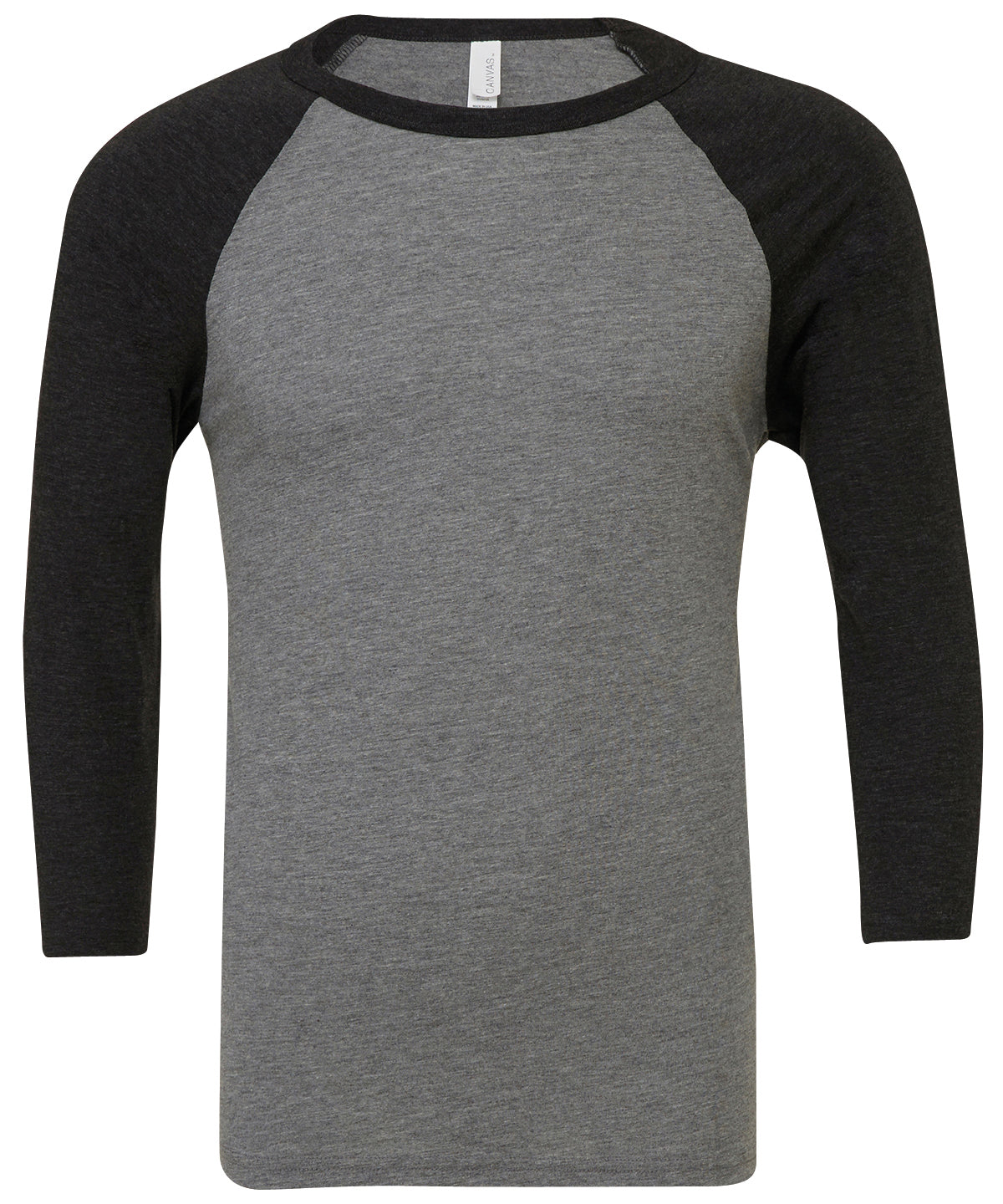 Unisex triblend ¾ sleeve baseball t-shirt - Deep Heather/Black