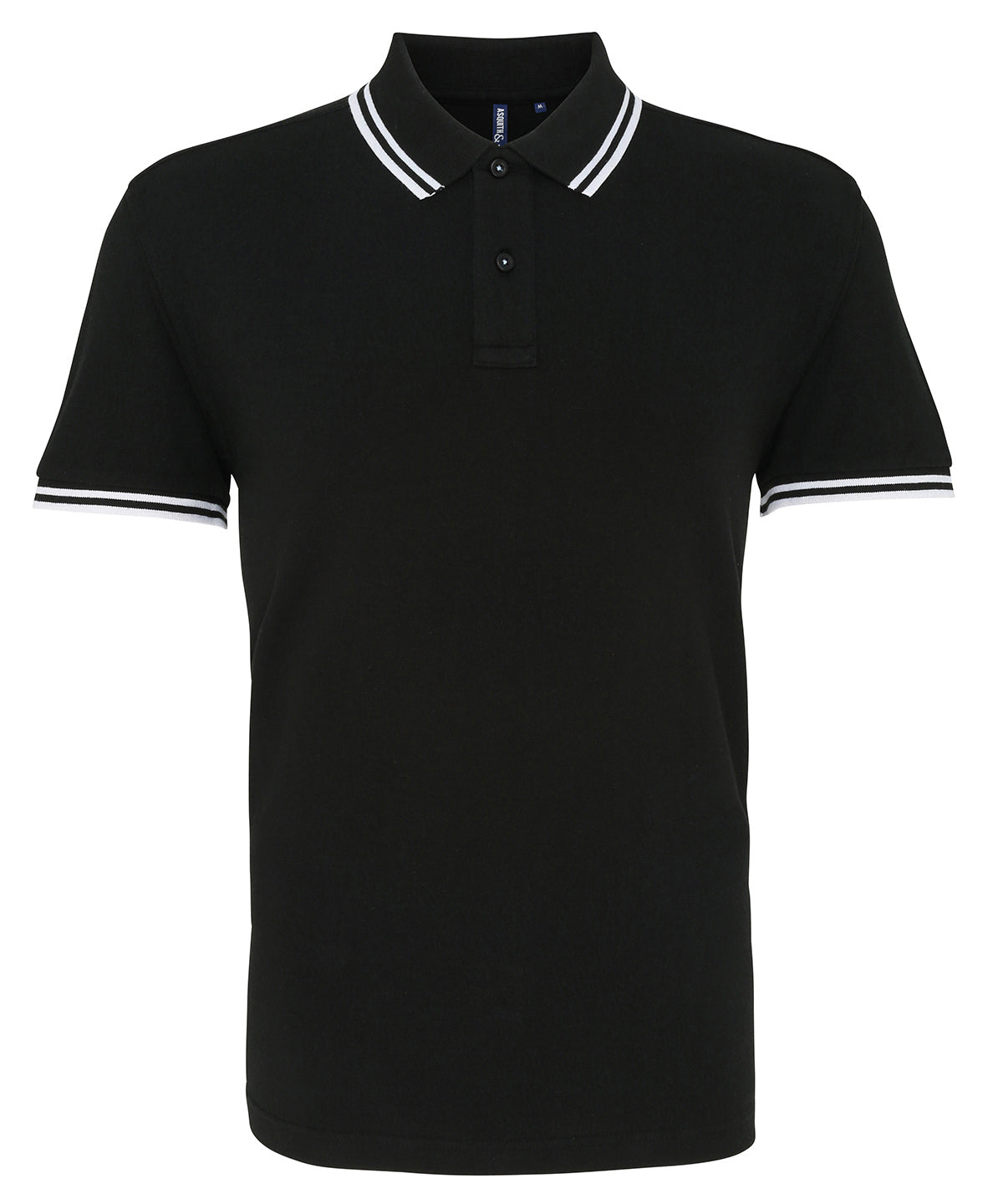 Men's classic fit tipped polo - Black/White