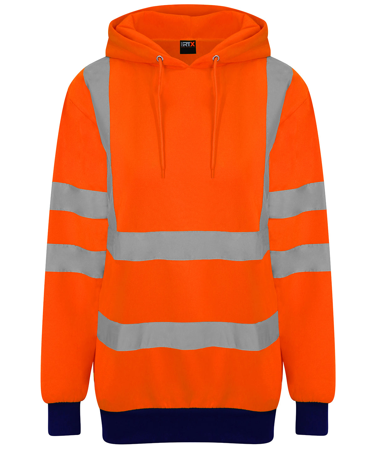 Hi-Vis Hoodie - HV Orange/ Navy