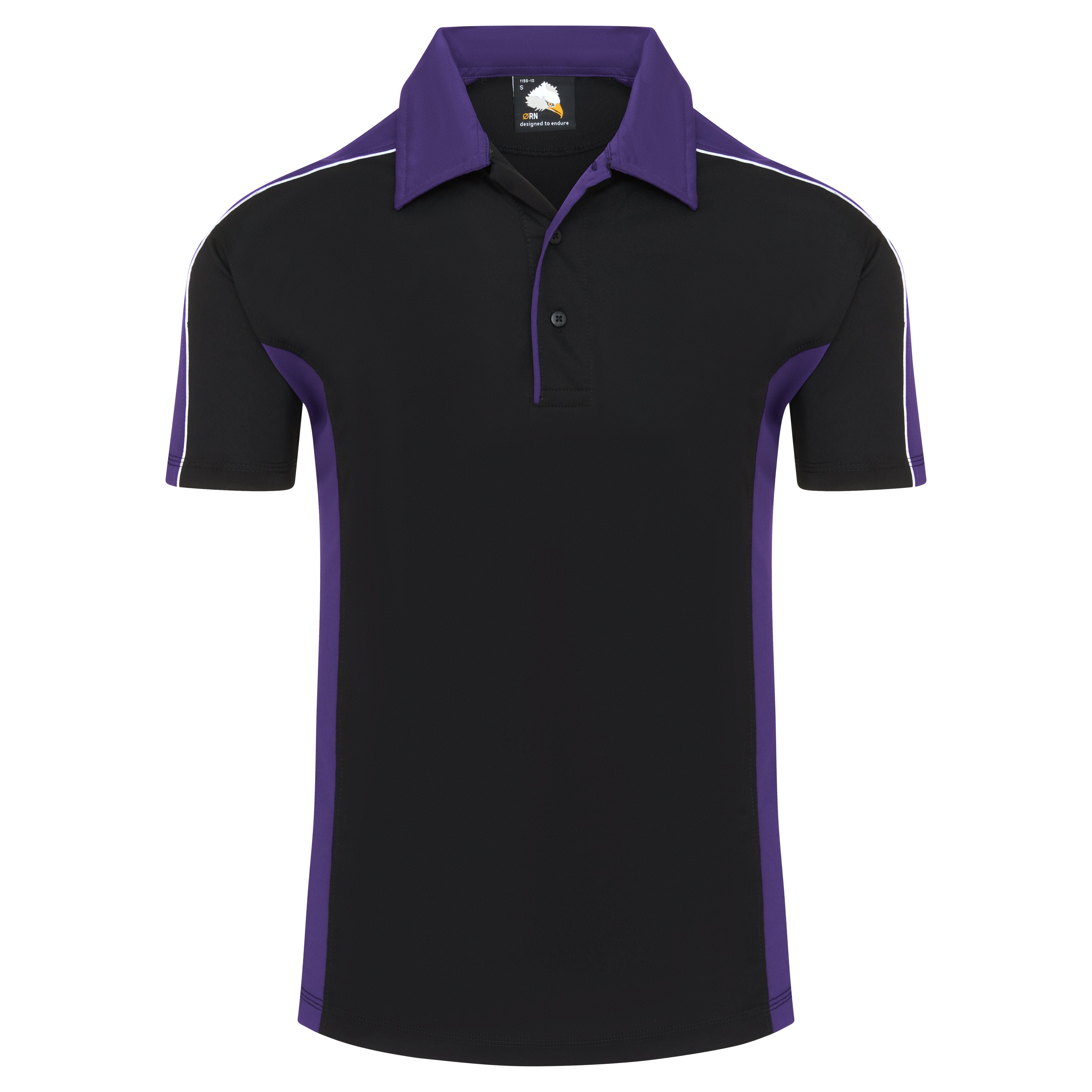 Avocet Wicking Poloshirt - Black/Purple