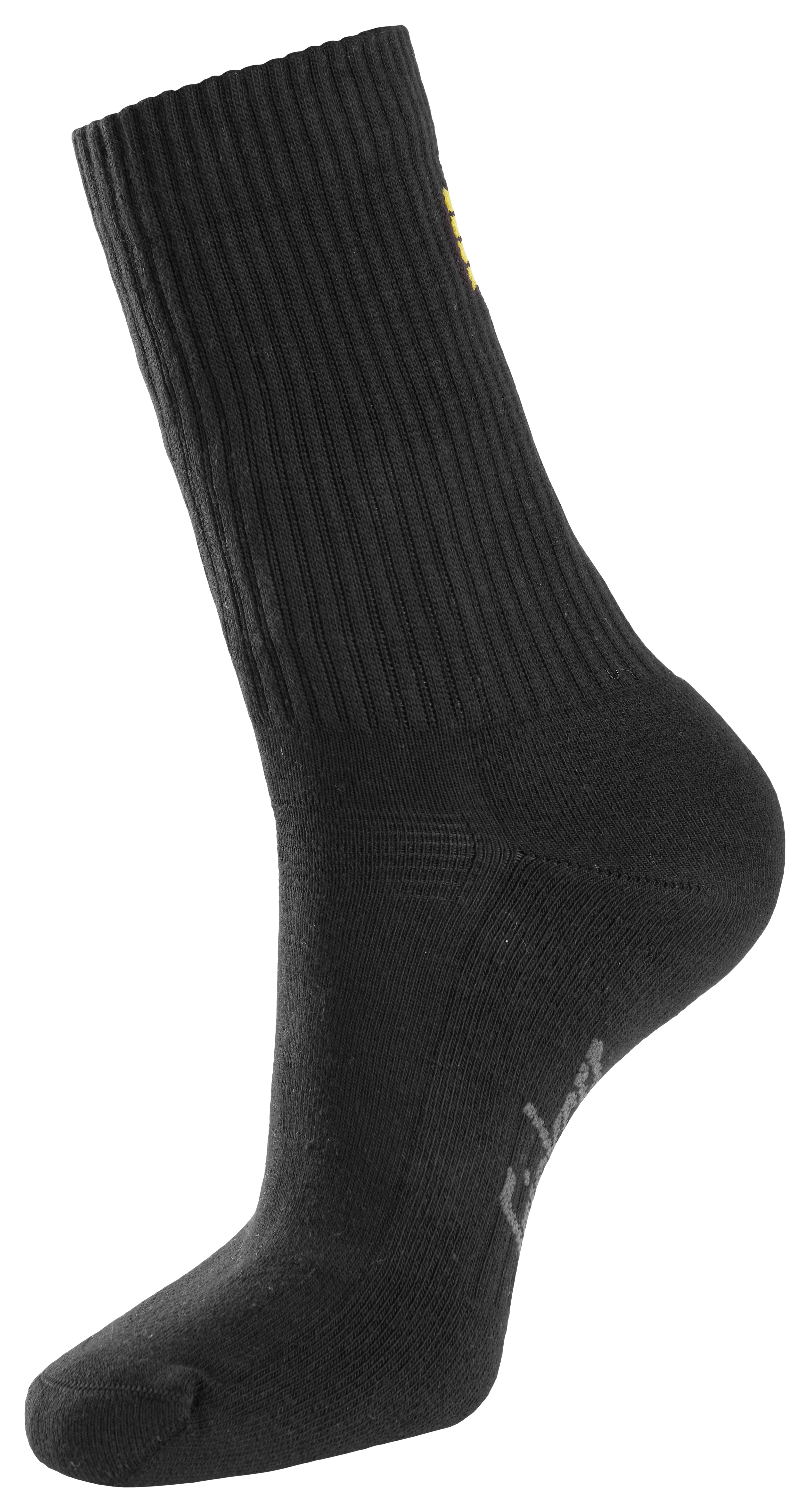 Snickers Cotton Socks, 3-Pack - Black - 0400