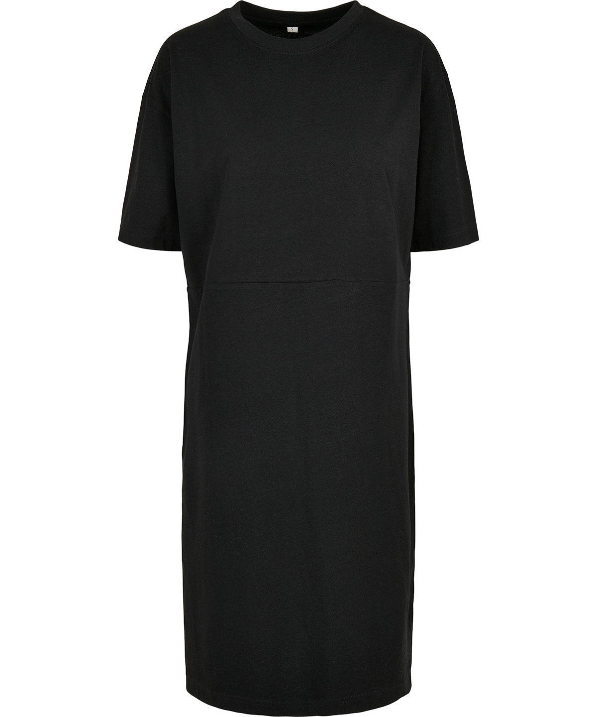 Women's organic oversizes slit tee dress - Black