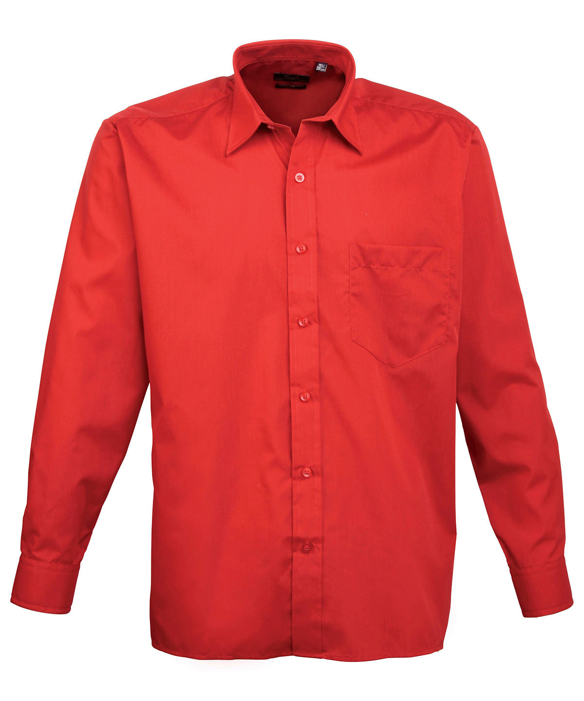 Long sleeve poplin shirt - Red
