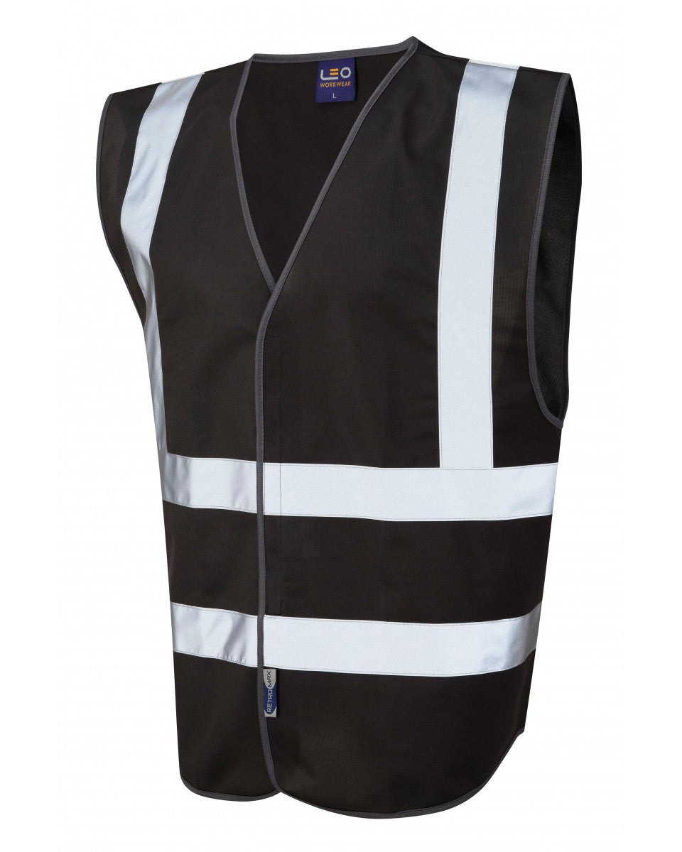 PILTON Coloured Reflective Waistcoat - Black