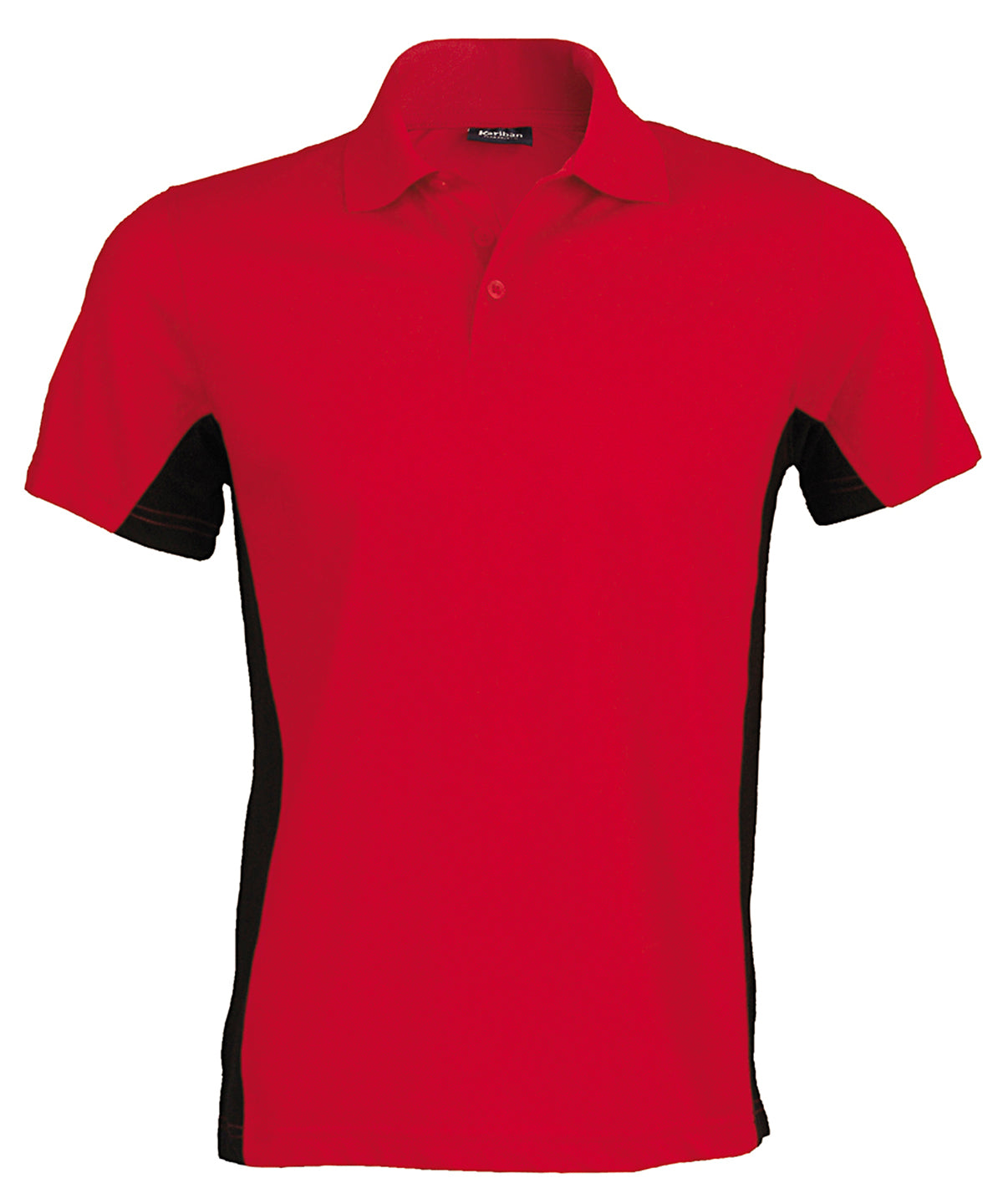 Flags short sleeve bi-colour polo shirt - Red/Black