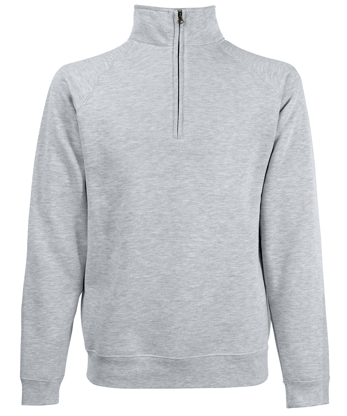 Premium 70/30 zip-neck sweatshirt - Heather Grey