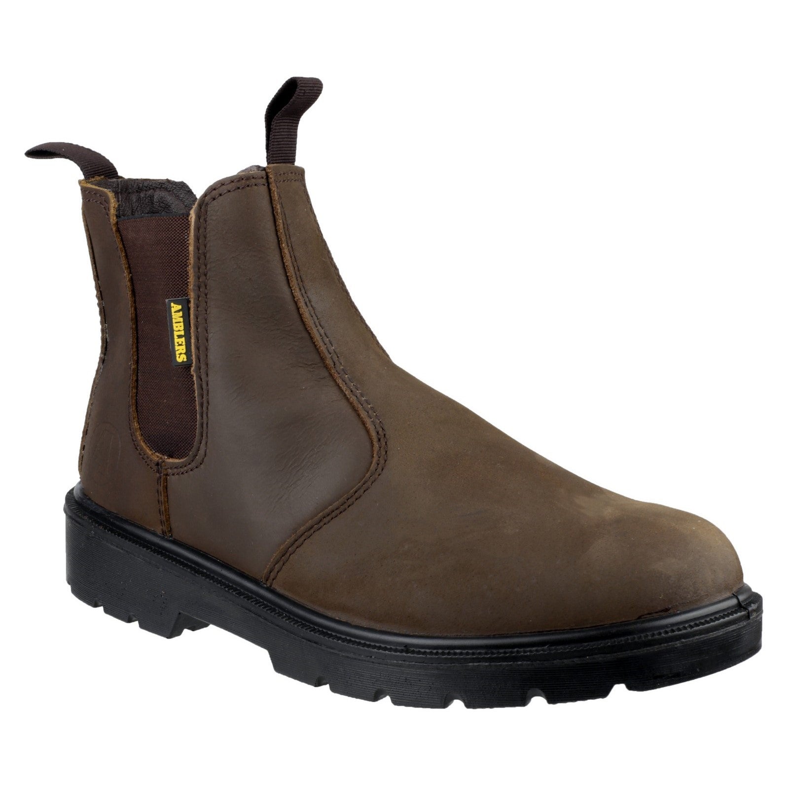 FS128 Hardwearing Pull On Safety Dealer Boot - Brown