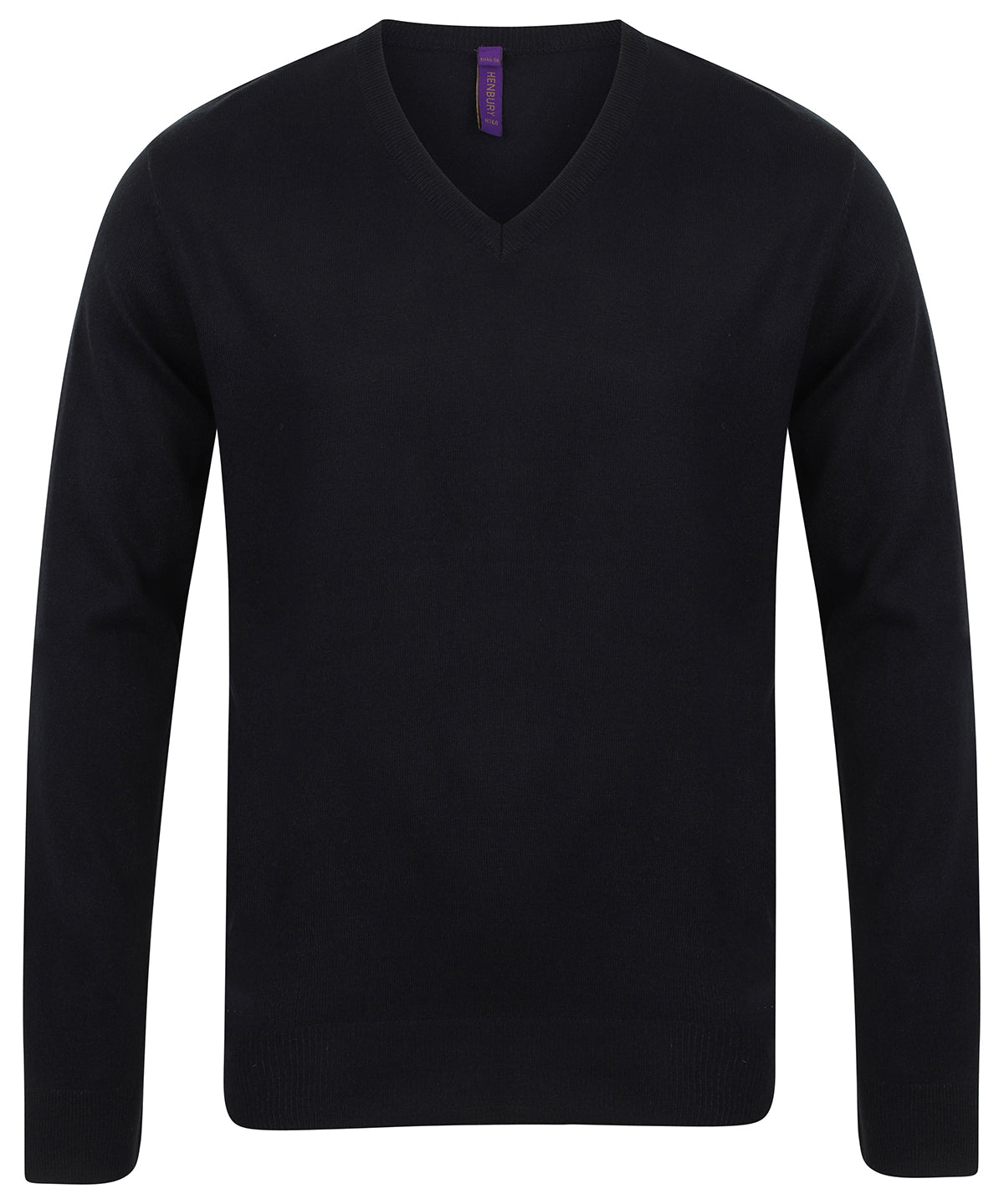 12 gauge v-neck jumper - Black