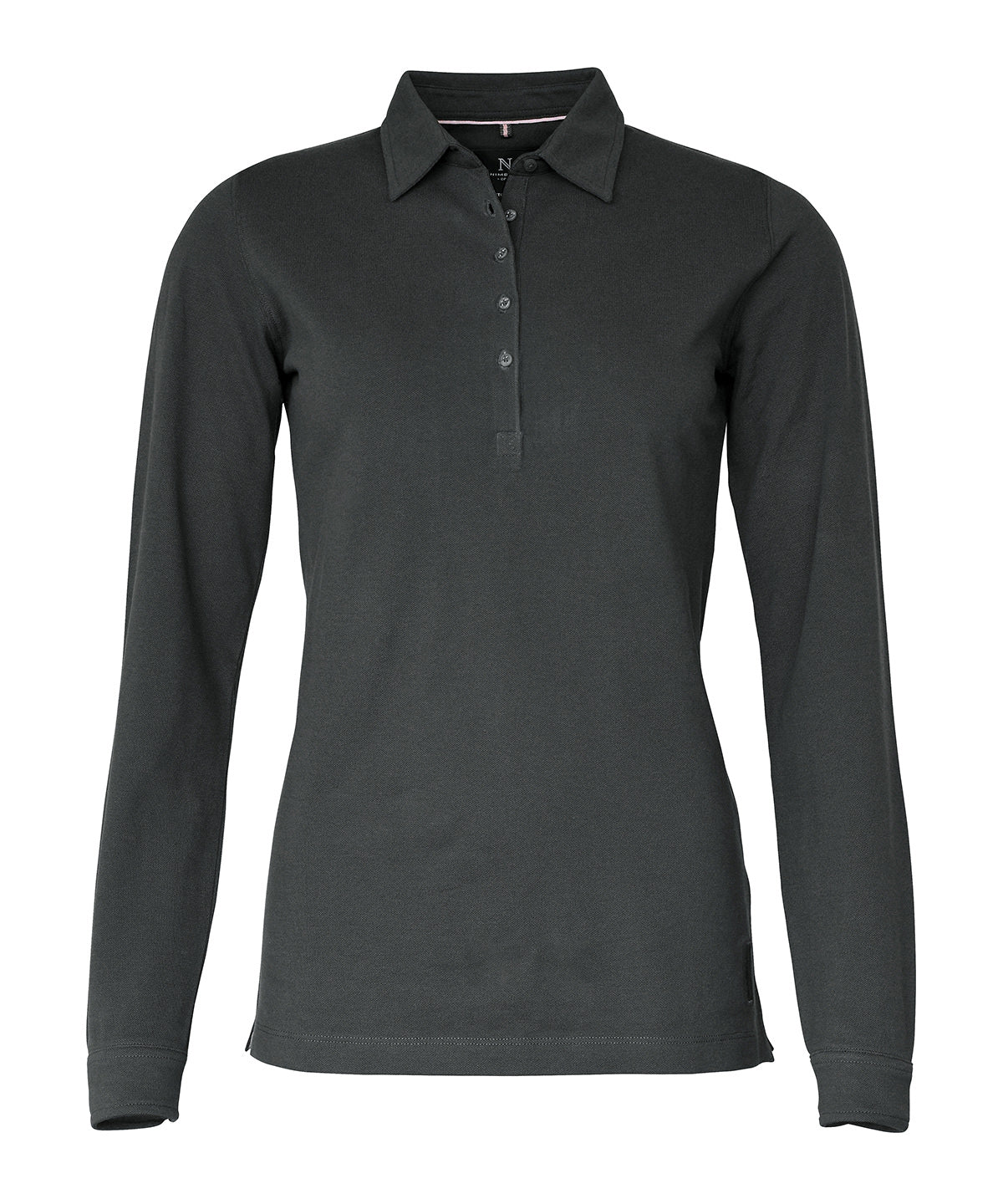 Women's Carlington deluxe long sleeve polo - Charcoal