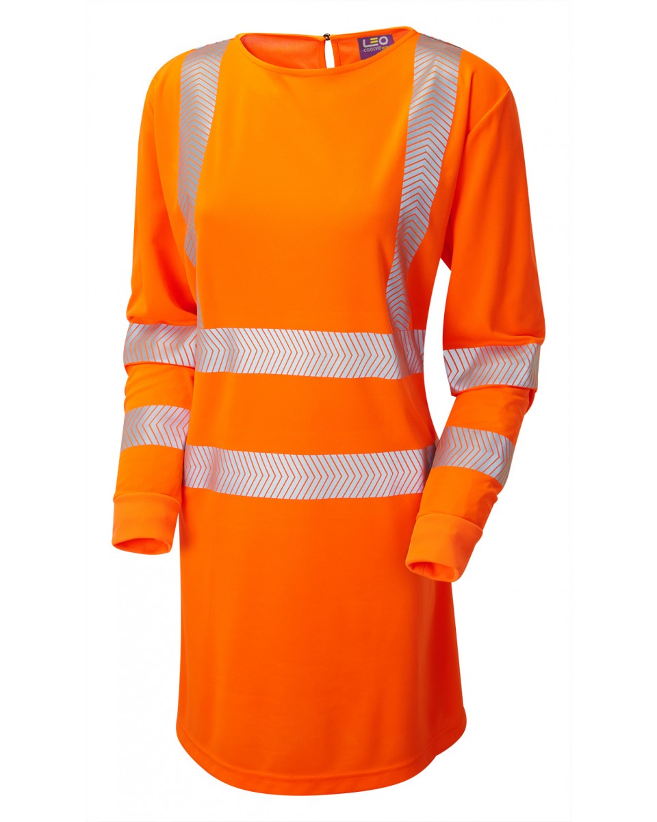 LILLY ISO 20471 Women's Class 3 Coolviz Ultra Modesty Tunic - HV Orange