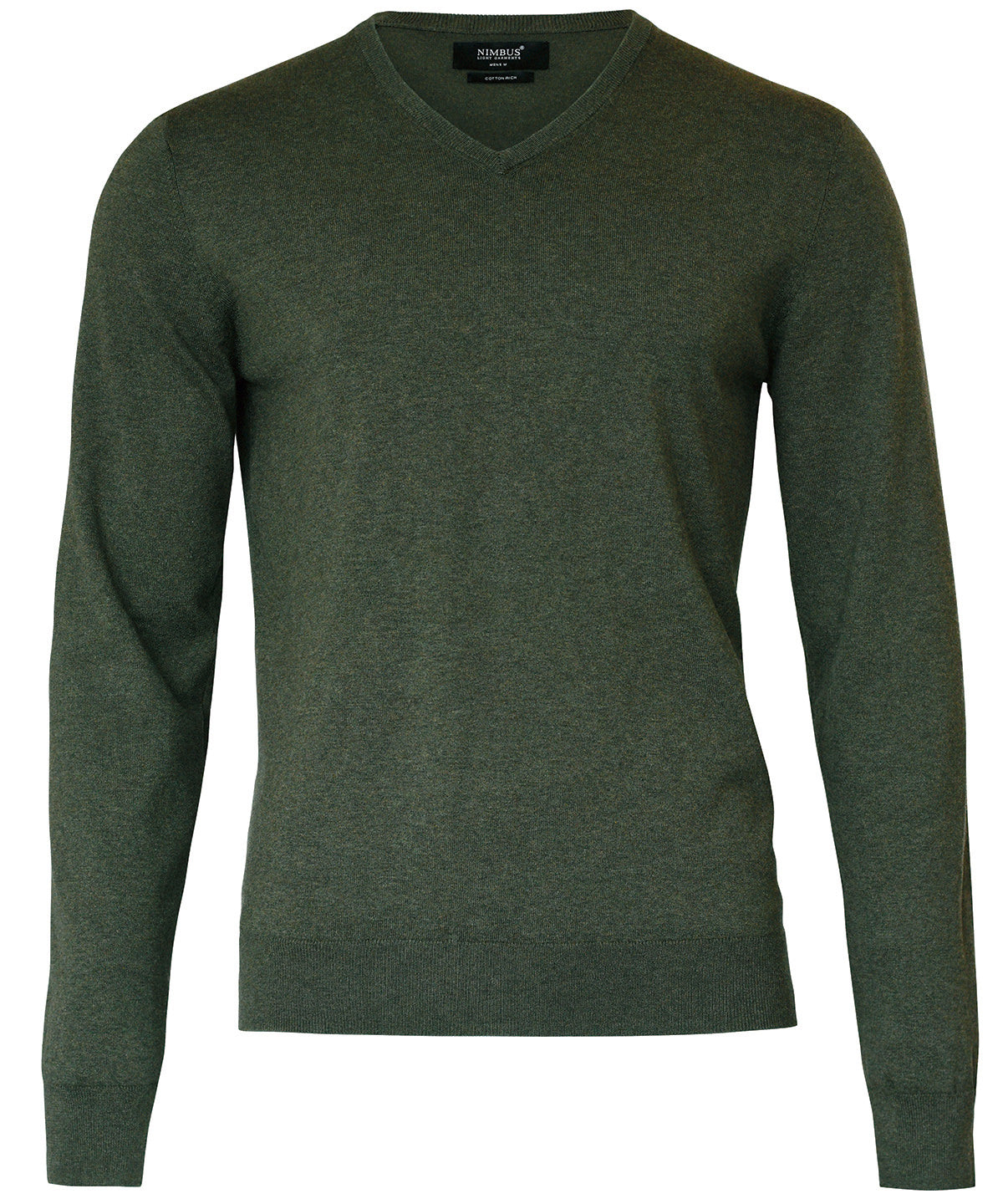 Brighton knit v-neck - Olive Melange