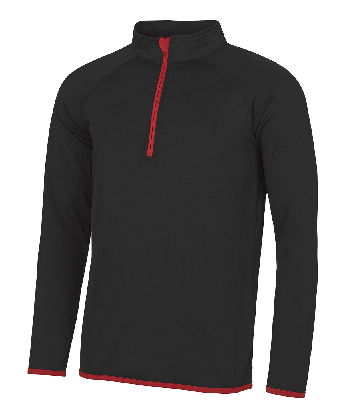 Cool ½ Zip Sweatshirt - Jet Black/Fire Red