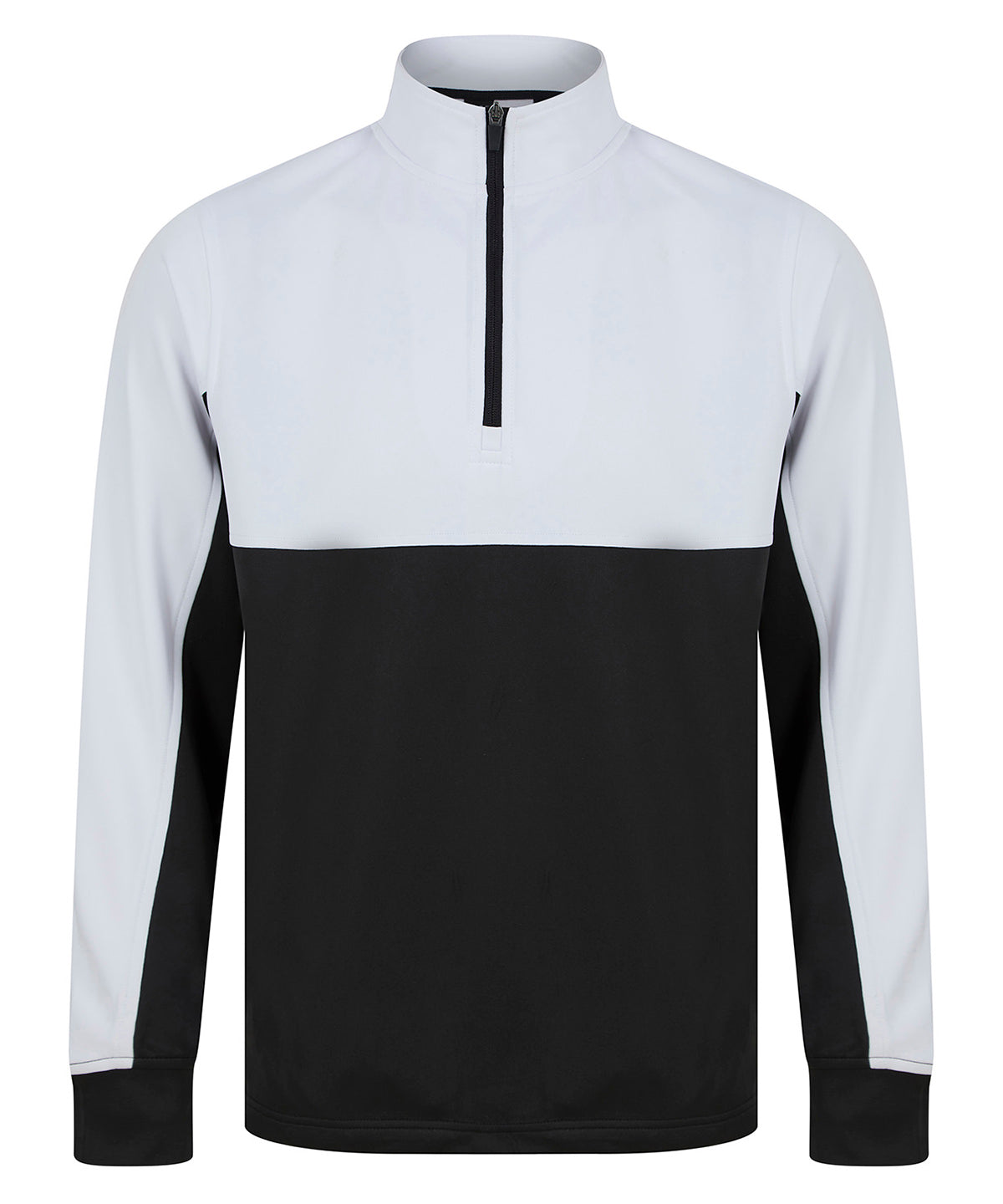 Kids 1/4 tracksuit top - Black/White