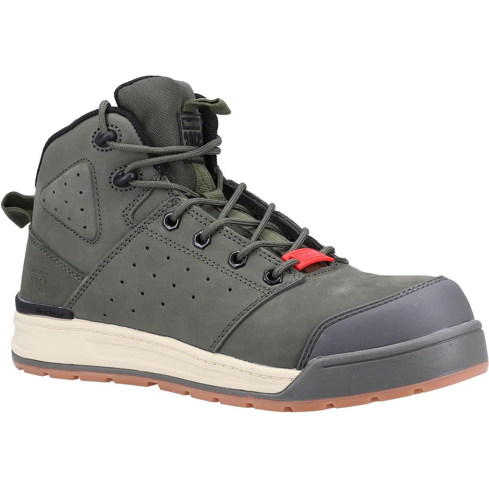 3056 Lace Zip Safety Boot - Olive