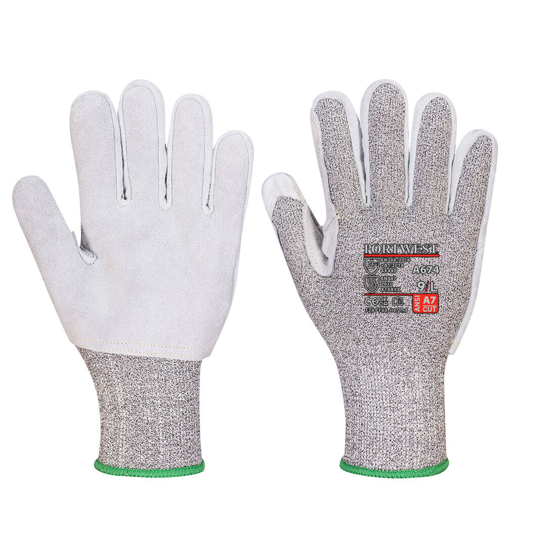 CS AHR13 Leather Cut Glove - Black