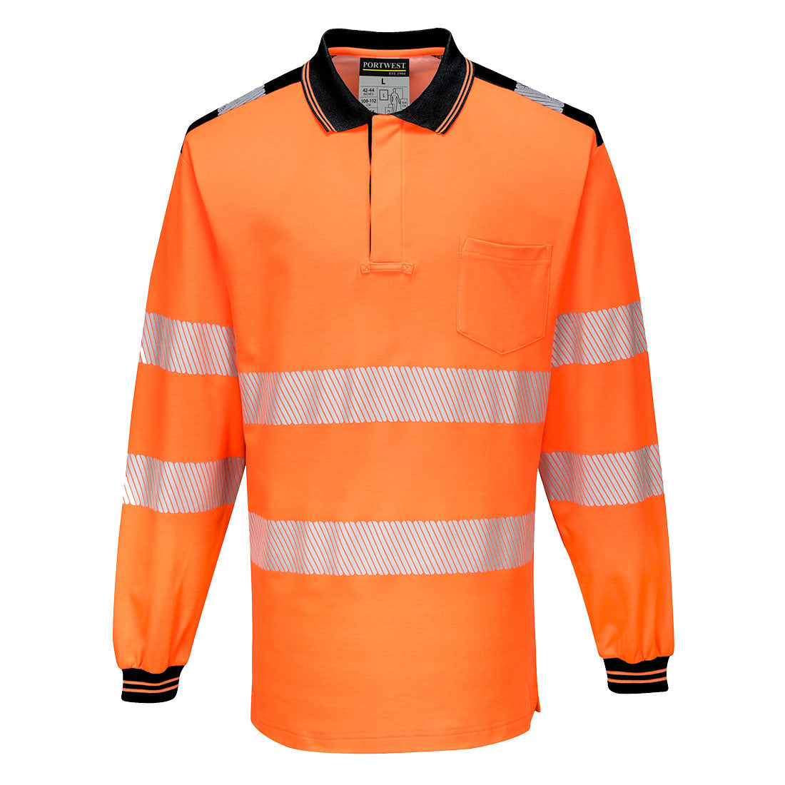 PW3 Hi-Vis Cotton Comfort Polo Shirt L/S 