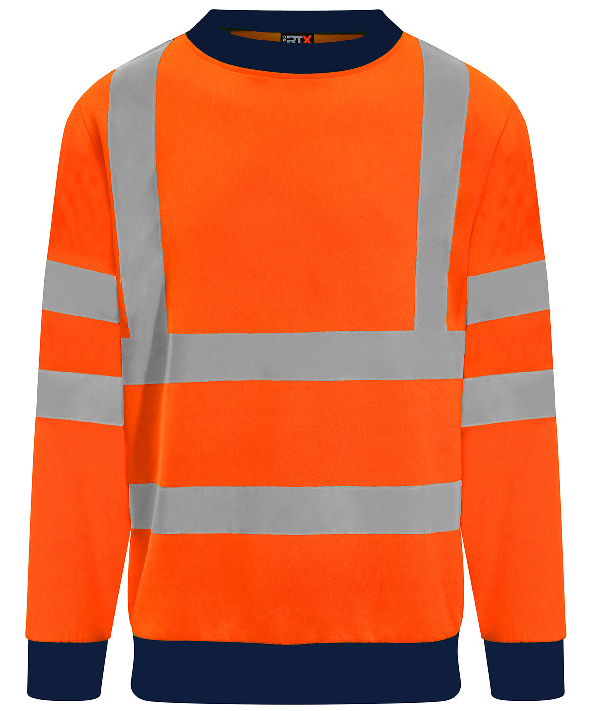 High visibility sweatshirt - HV Orange/ Navy
