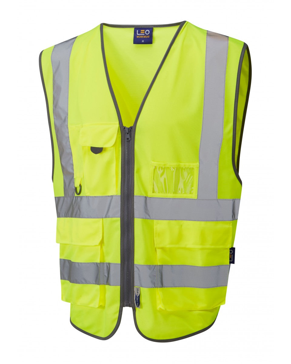BARNSTAPLE ISO 20471 Cl 2 Superior Railway Waistcoat - HV Yellow