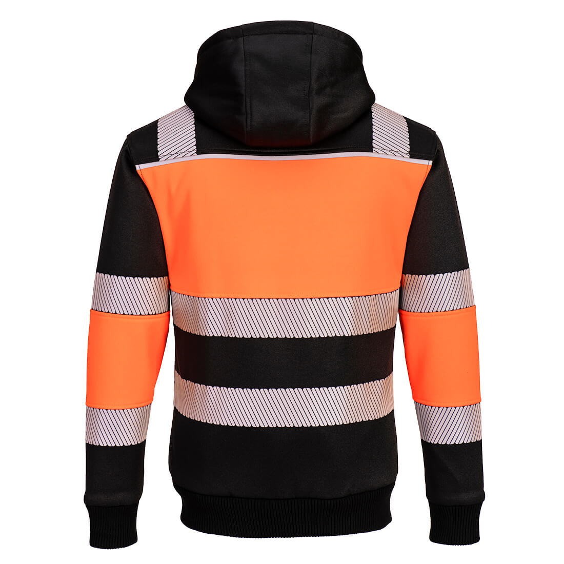 PW377 - PW3 Zipped Class 1 Winter Hoodie Orange/Black