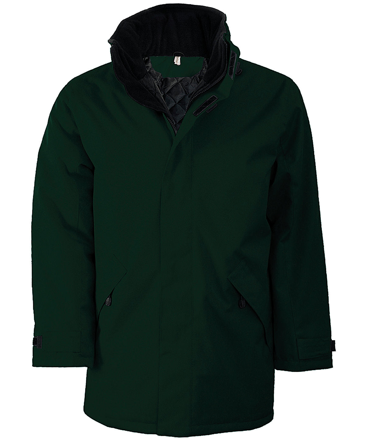Quilted parka - Forest/Black