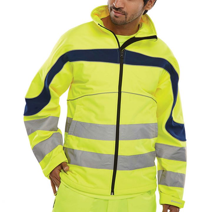 ETON SOFT SHELL JACKET SY - Saturn Yellow / Navy