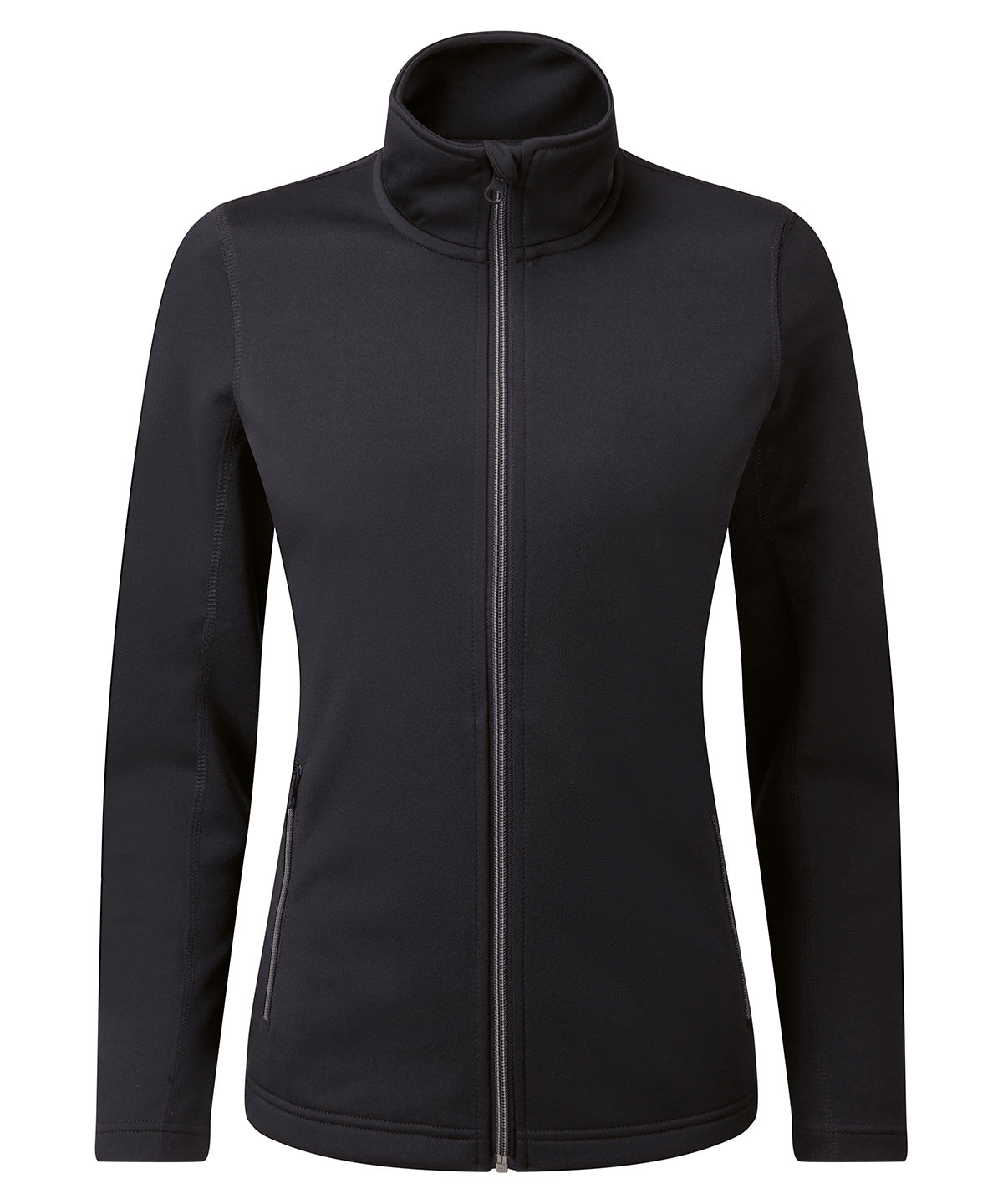 Women's spun dyed sustainable zip-through sweatshirt - Black
