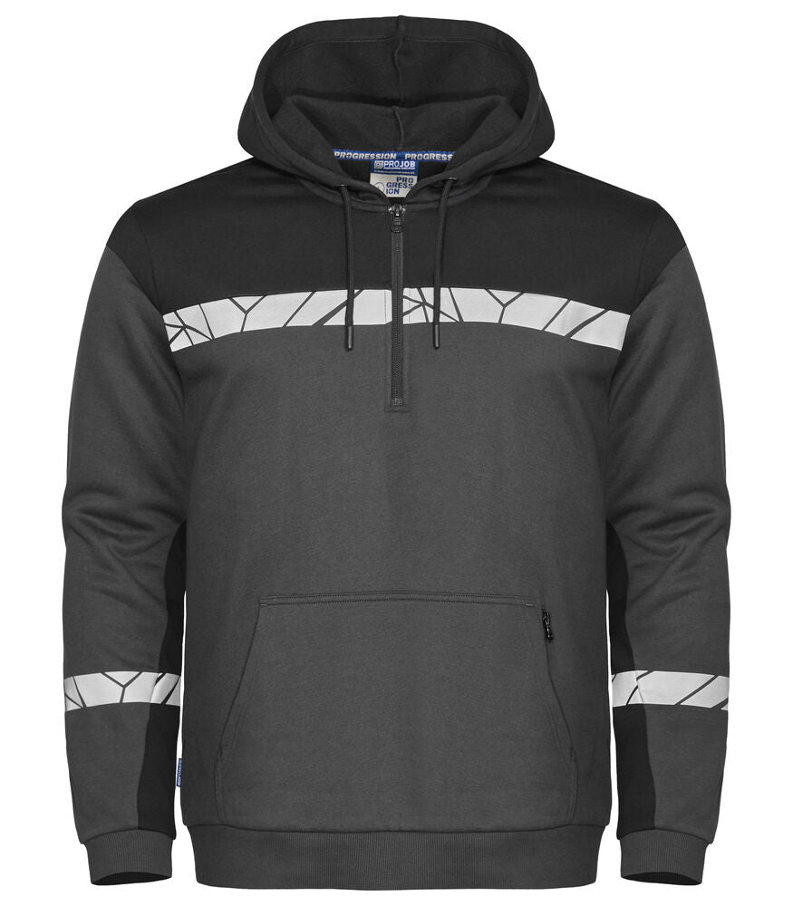 7104 HOODJACKET 1/2 ZIP
7104 HOODJACKET 1/2 ZIP 9910-VIZ - Grey/Black