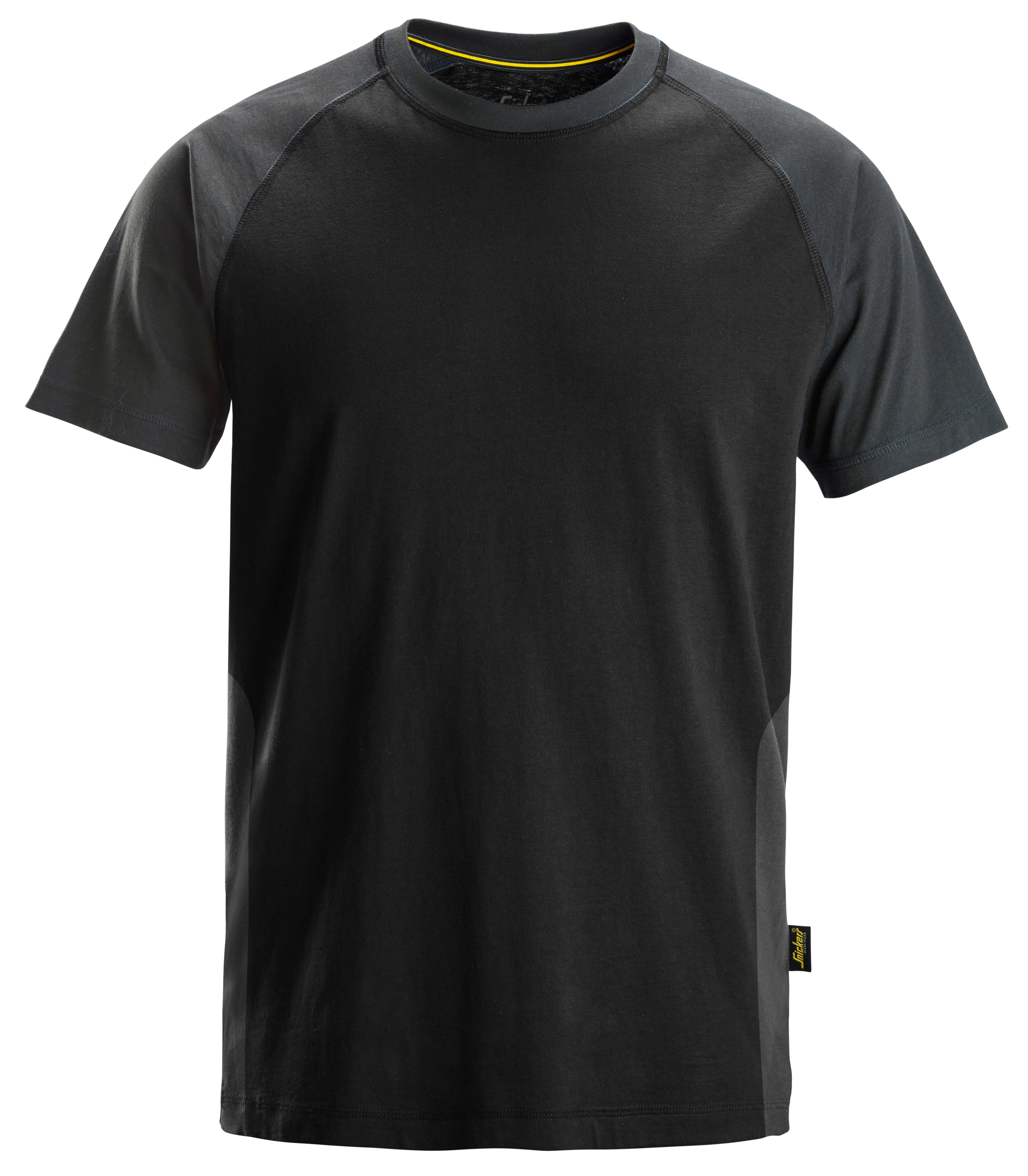 Two-Coloured T-Shirt - Black\Steel grey - 0458