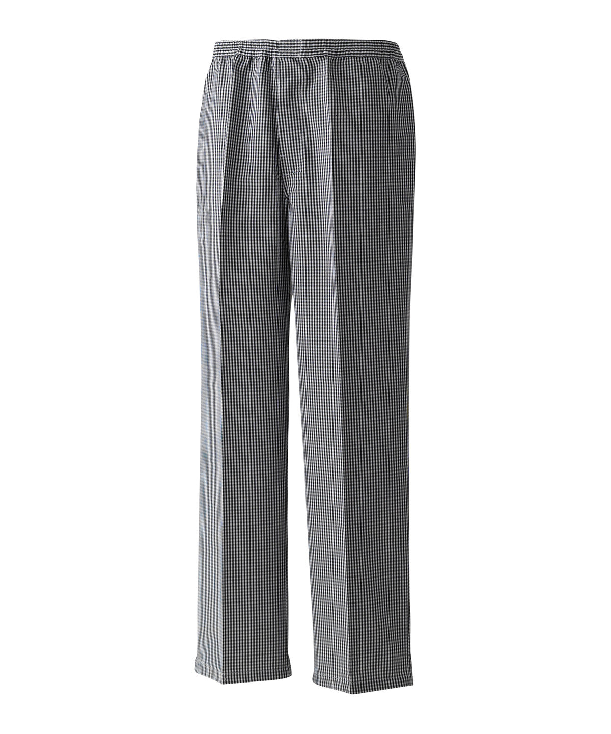 Pull-on chef’s trousers - Black/White Check