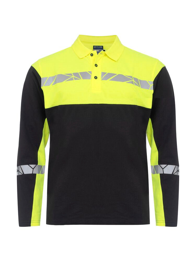 7004 PIQUE LONG SLEEVE7004 PIQUE LONG SLEEVE 9910-VIZ - Black/Yellow