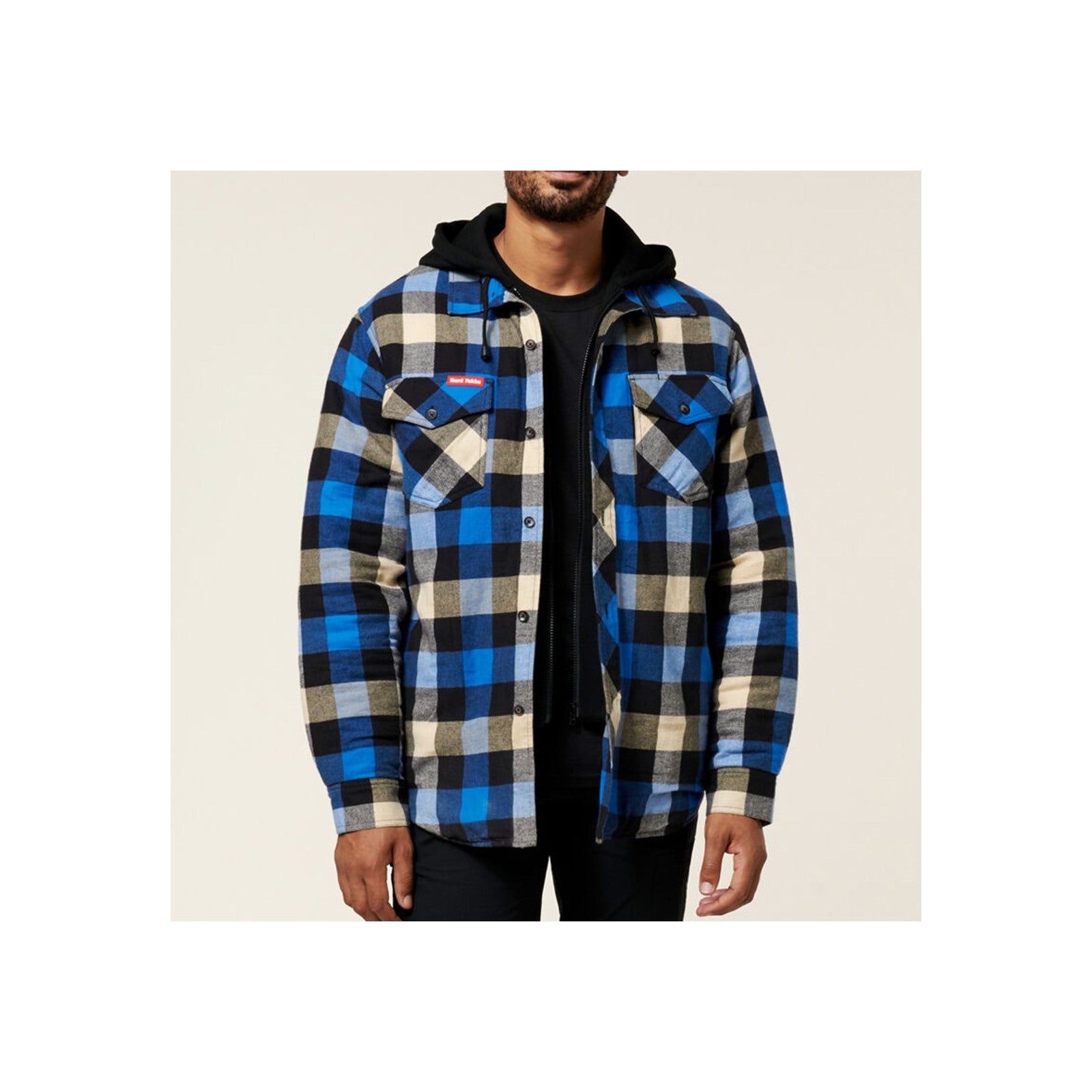 Quilted Flannel Shacket - Blue
