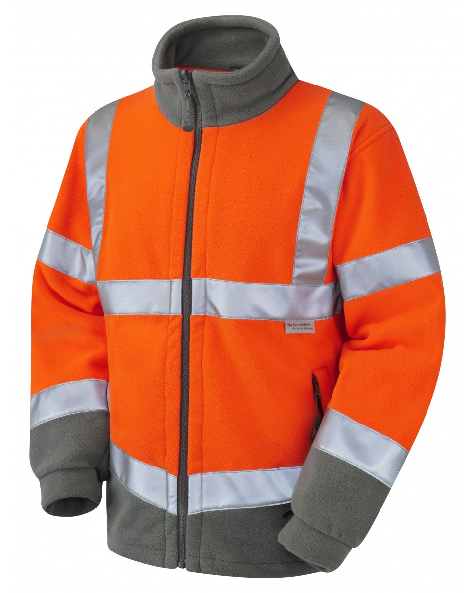 HARTLAND ISO 20471 Cl 3 Fleece Jacket - HV Orange