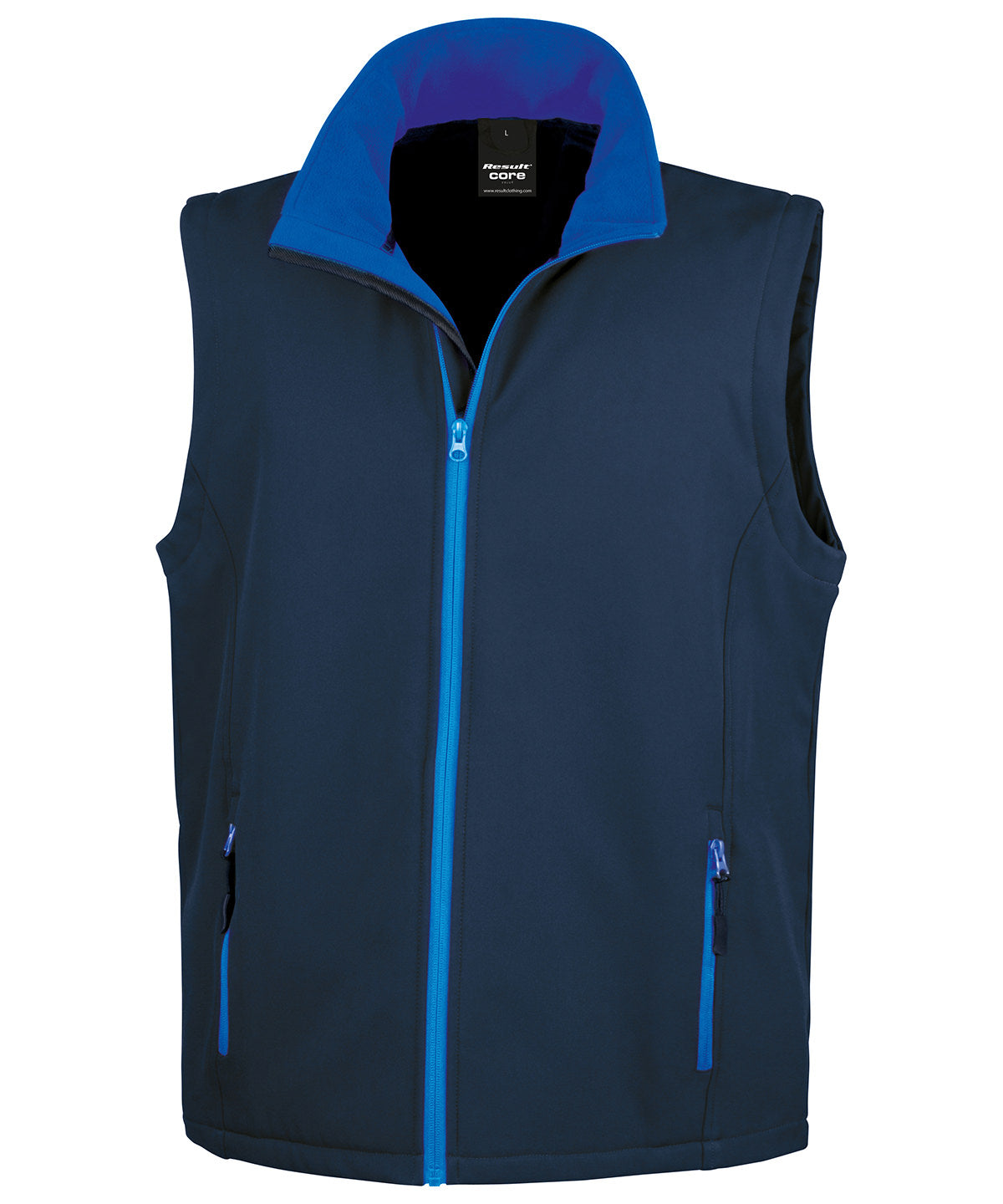 Printable softshell bodywarmer - Navy/Royal