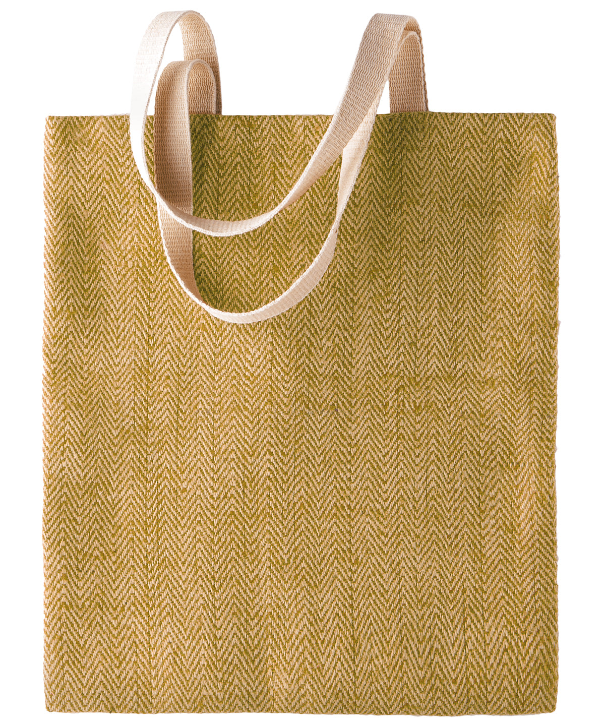 100% natural yarn dyed jute bag - Natural/Military Green