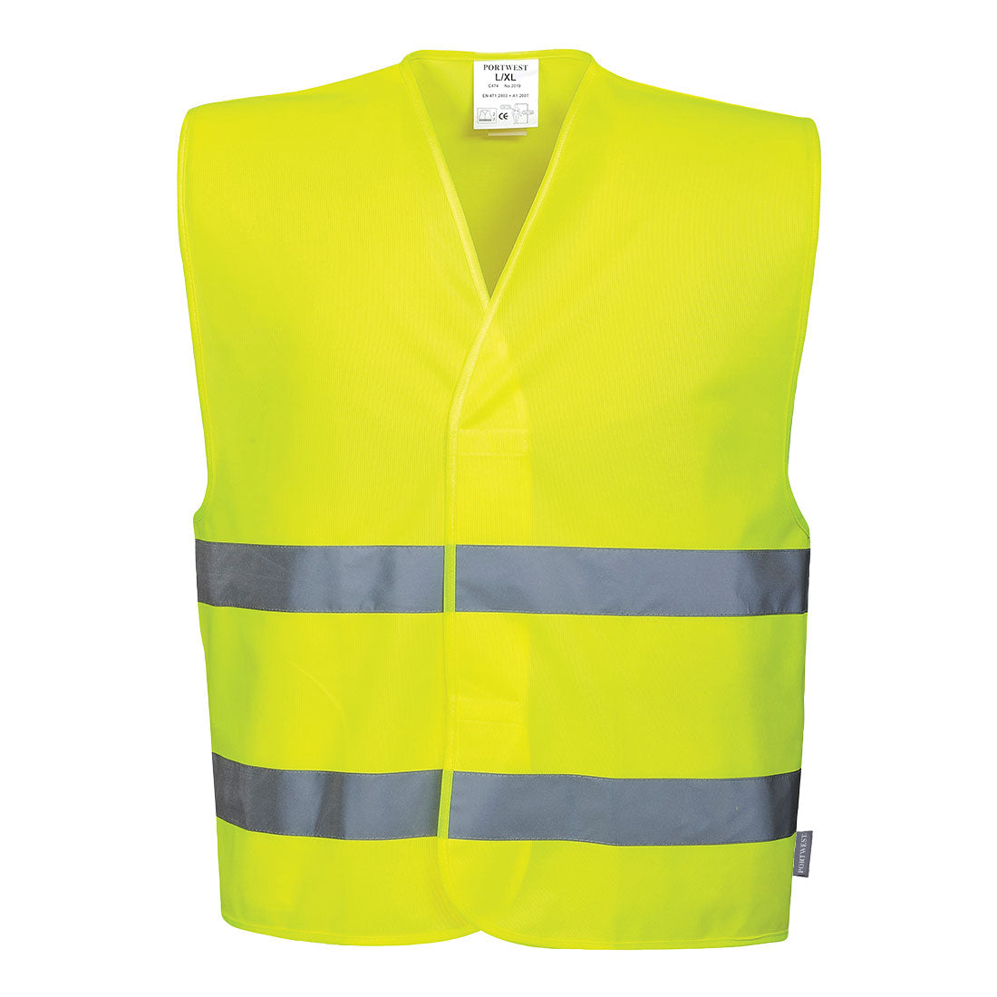 Hi-Vis Two Band Vest  - Yellow