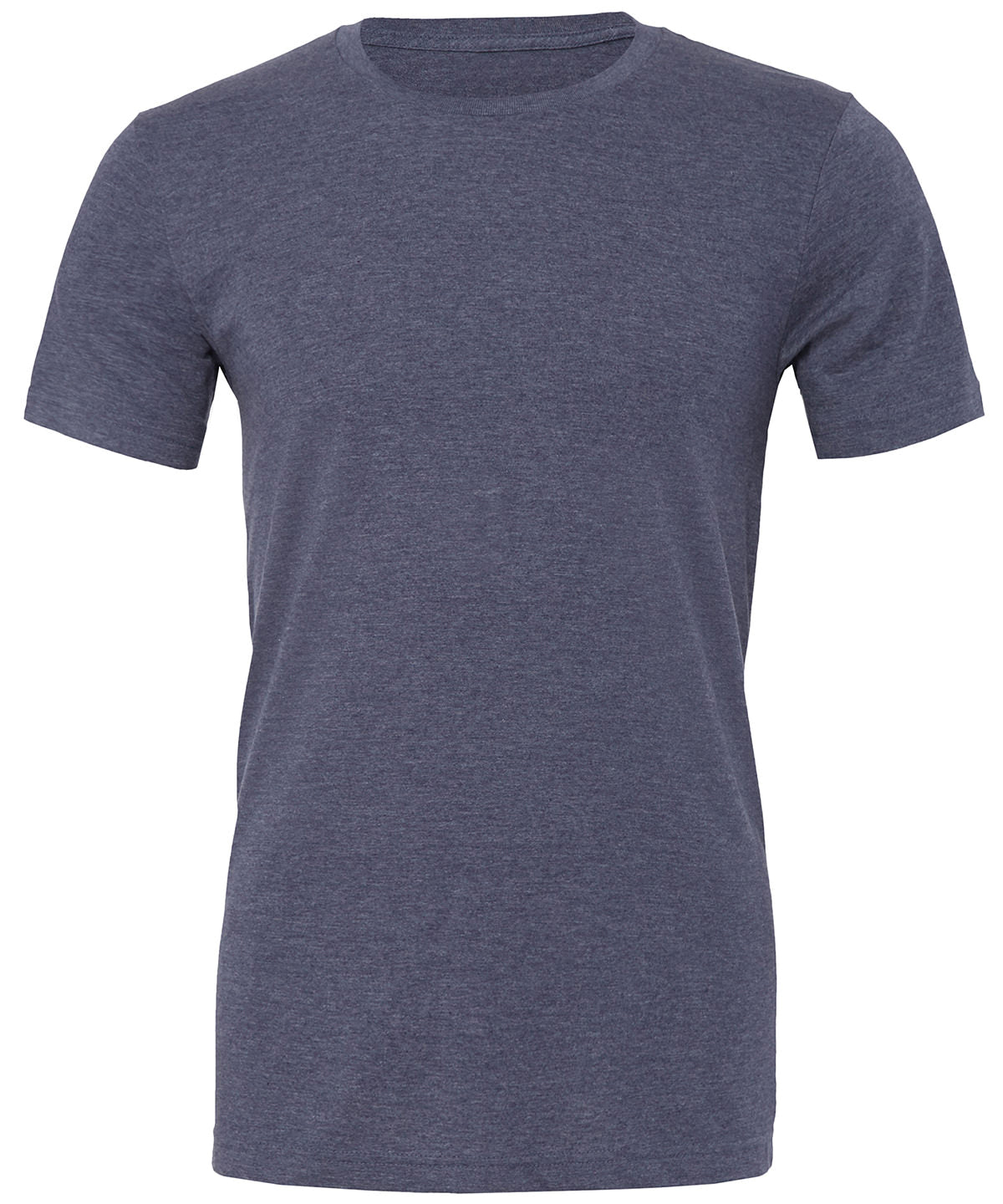 Unisex heather CVC short sleeve t-shirt - Heather Navy