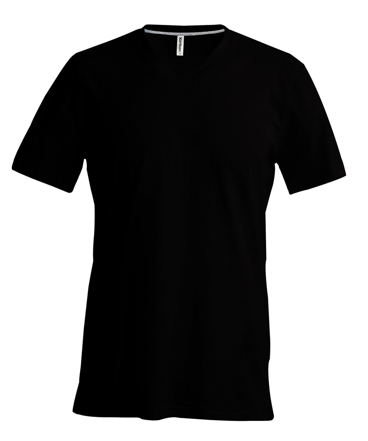 Men's short-sleeved V-neck T-shirt - Black