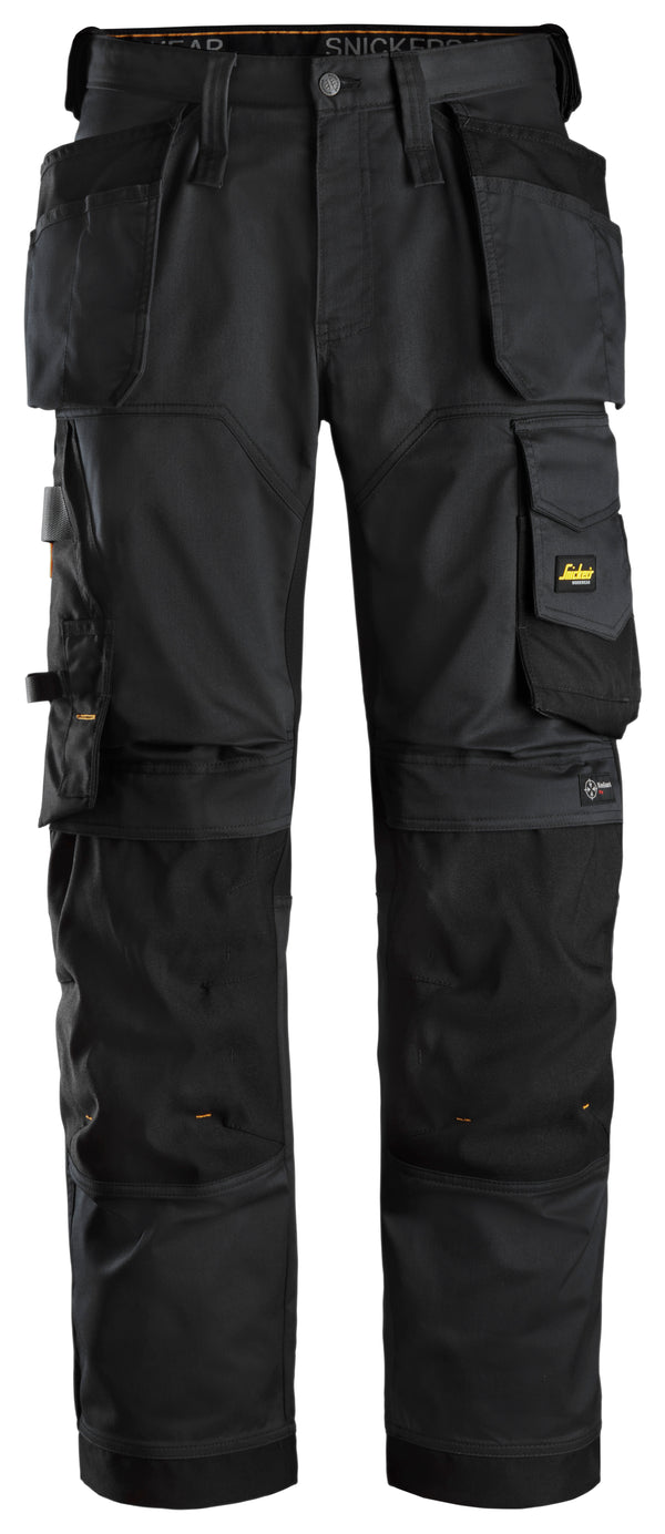 AllroundWork Stretch Loose Fit Trousers+ Holster Pockets - Black\Black - 0404