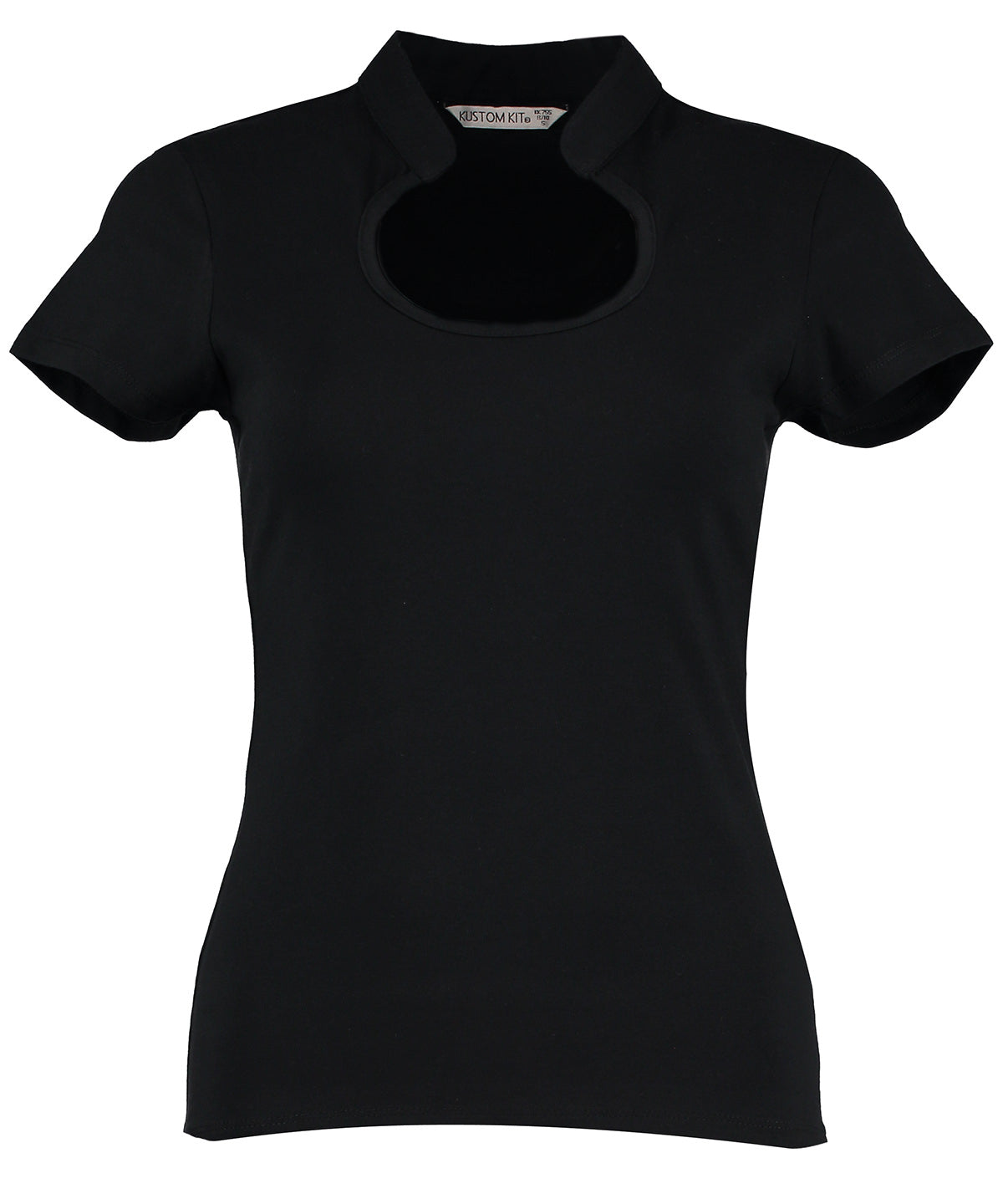Women's Corporate Top Keyhole Neck Regular Fit - Black