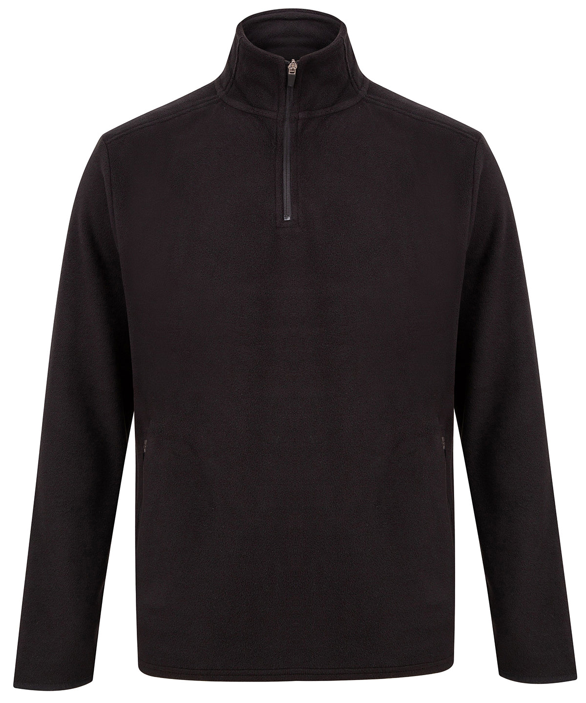 ¼ zip microfleece jacket - Black