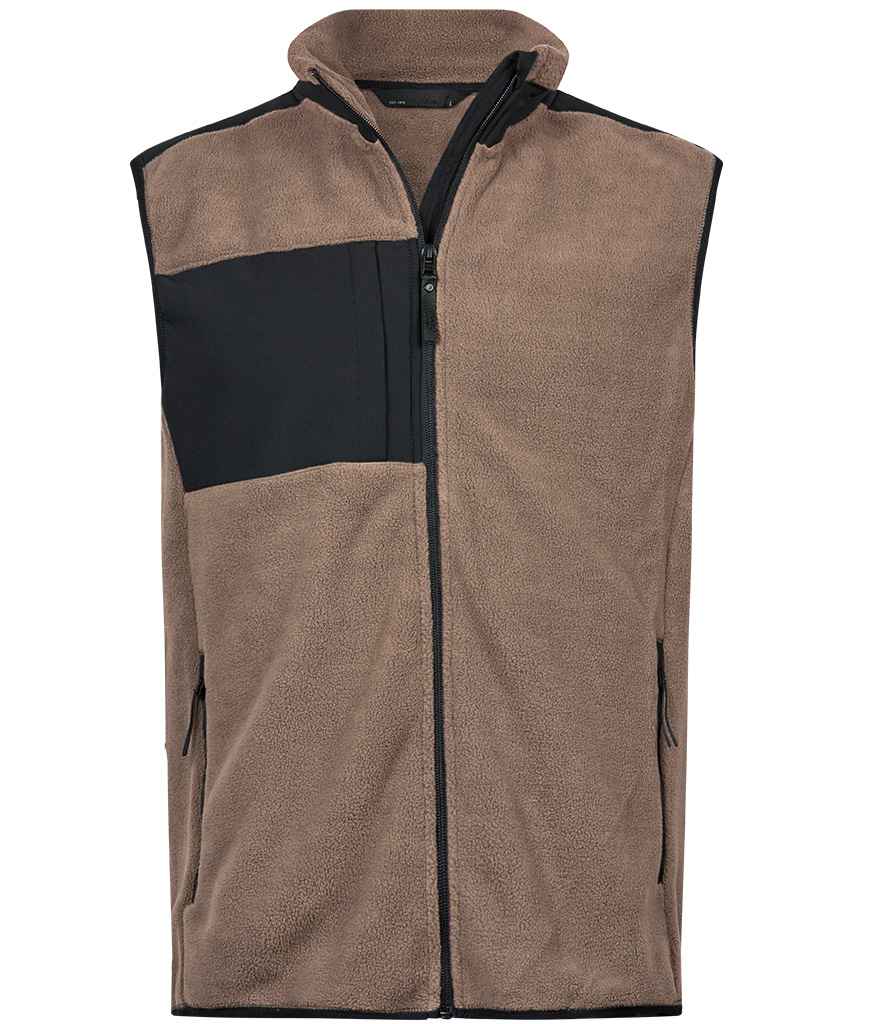 Tee Jays Mountain Fleece Bodywarmer - Clay/Black