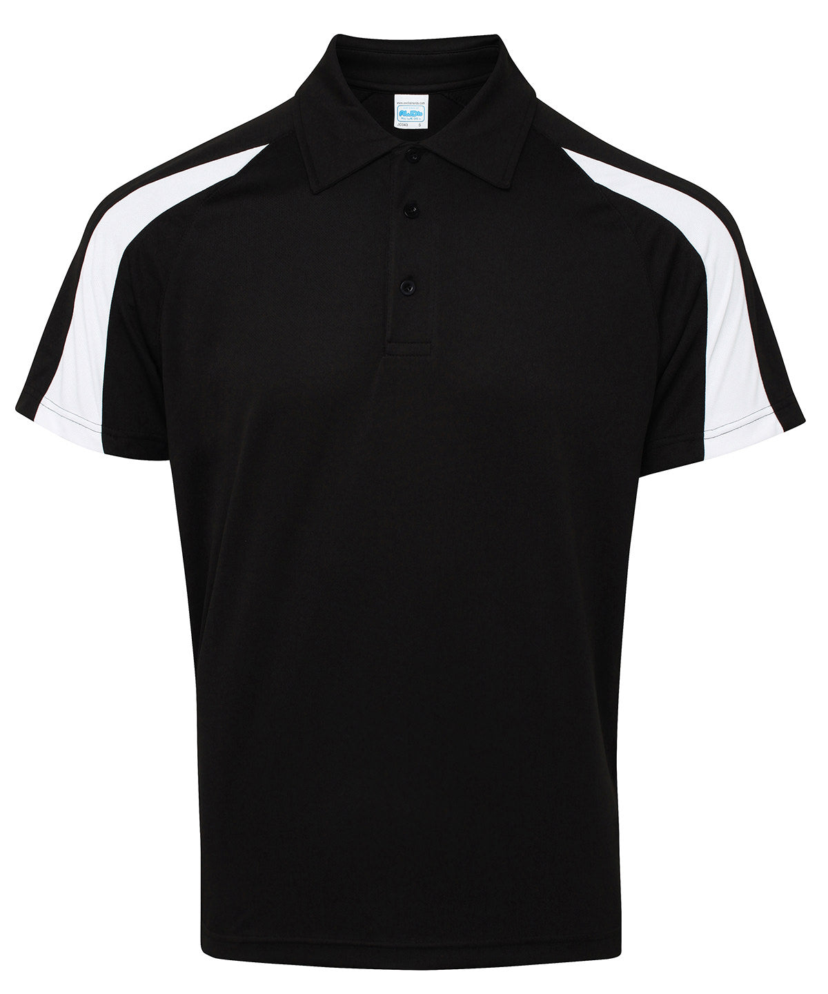 Contrast Cool Polo - Jet Black/Arctic White