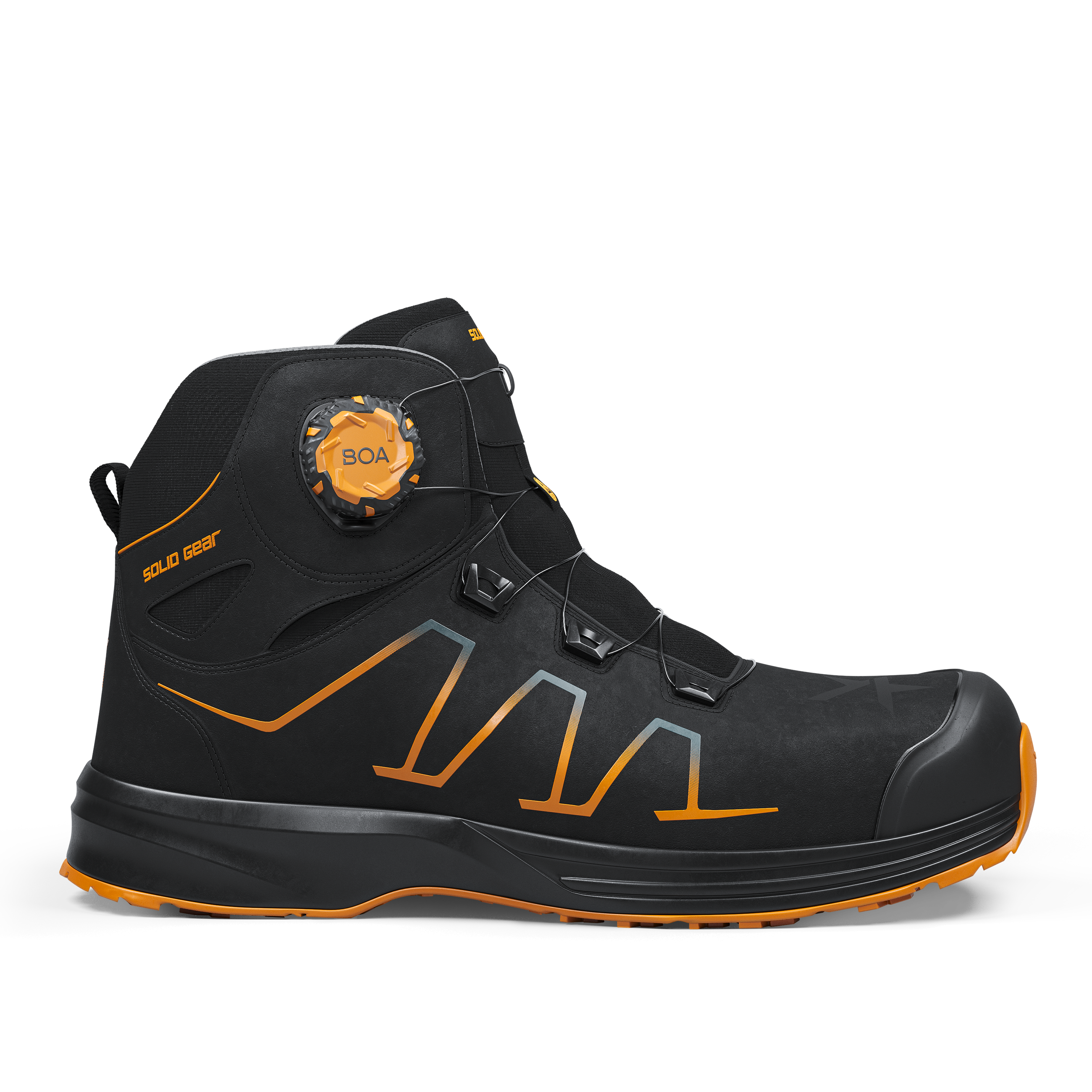 Solid Gear Reckon Mid Safety Boot (S3) - Black / Orange