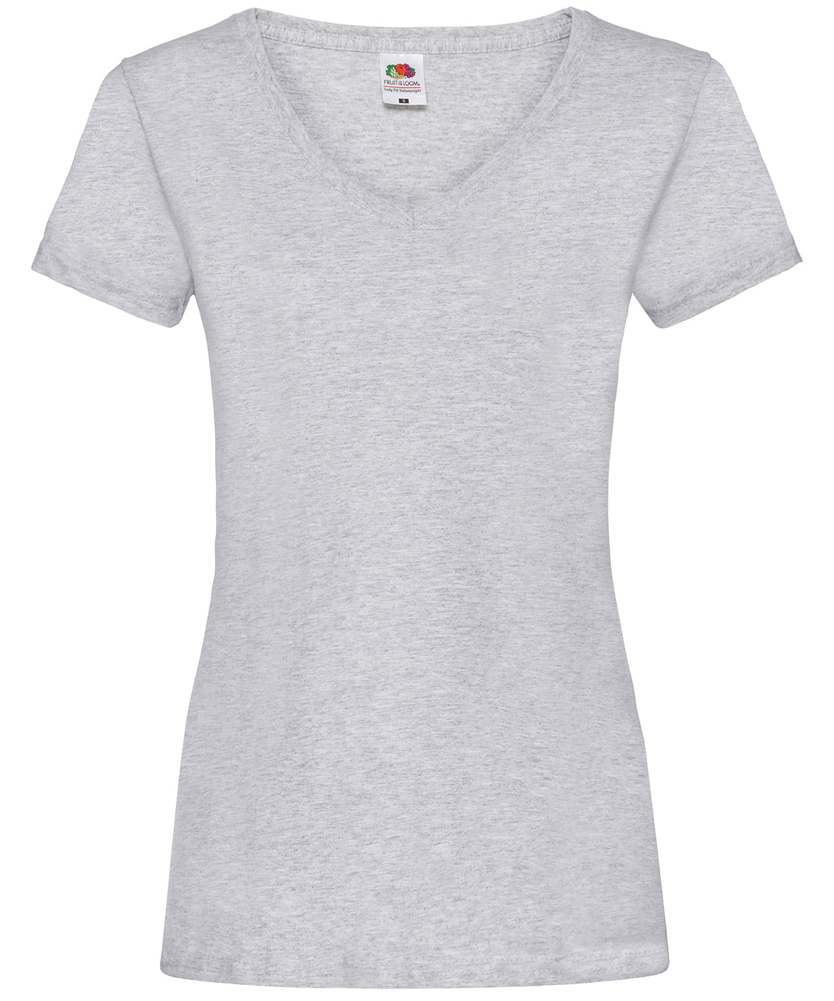 Women's valueweight v-neck T - Heather Grey