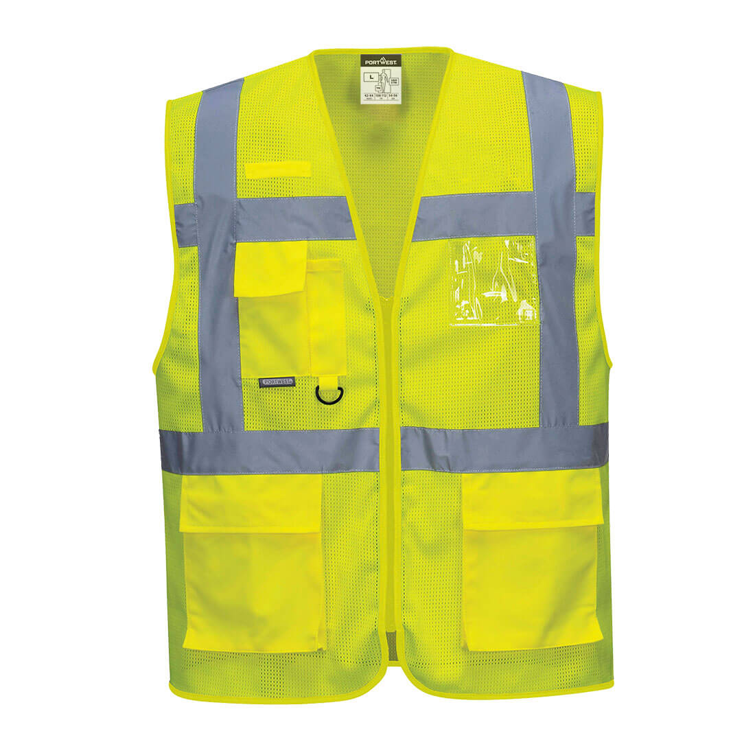 Athens Hi-Vis Mesh Executive Vest  - Yellow