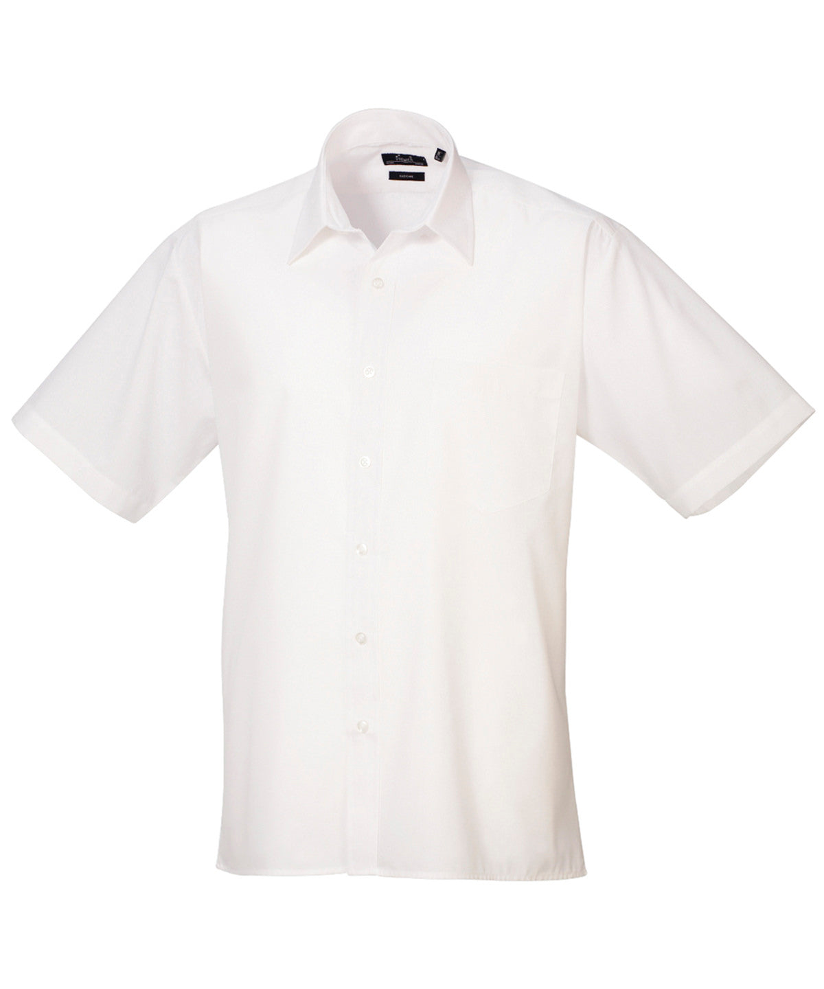 Short sleeve poplin shirt - White