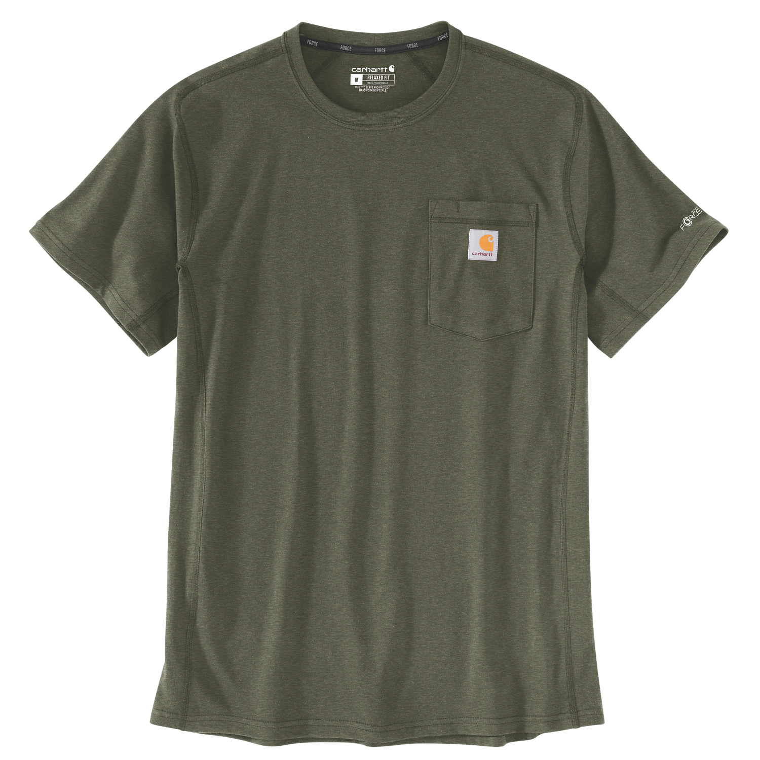 Carhartt Force Relaxed Fit Midweight Short-Sleeve Pocket T-Shirt - Basil Heather